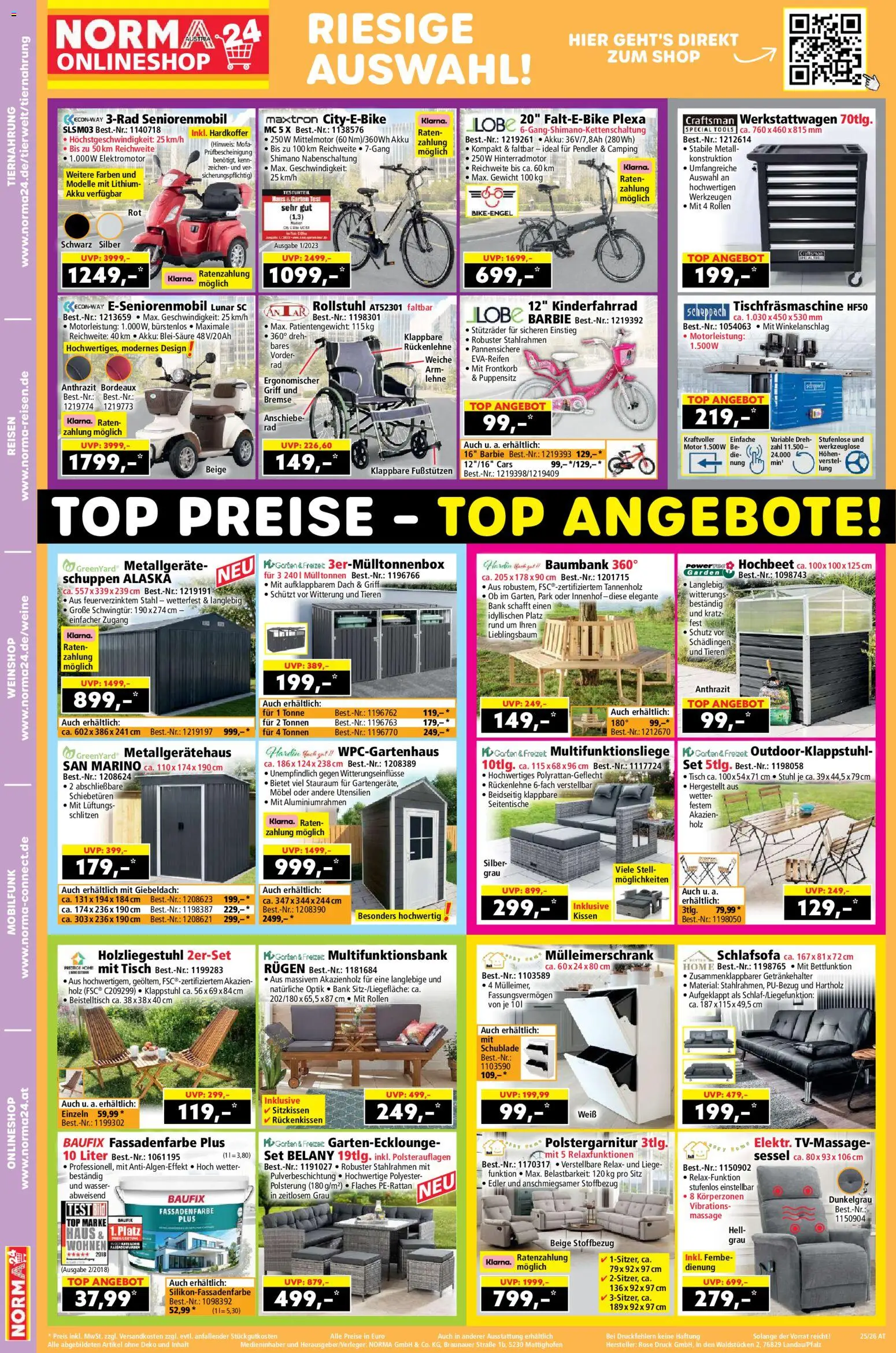 Norma Flugblatt gültig ab 15.06.2026 | Seite: 19 | Produkte: Wasser, Gewicht, Sessel, Tisch