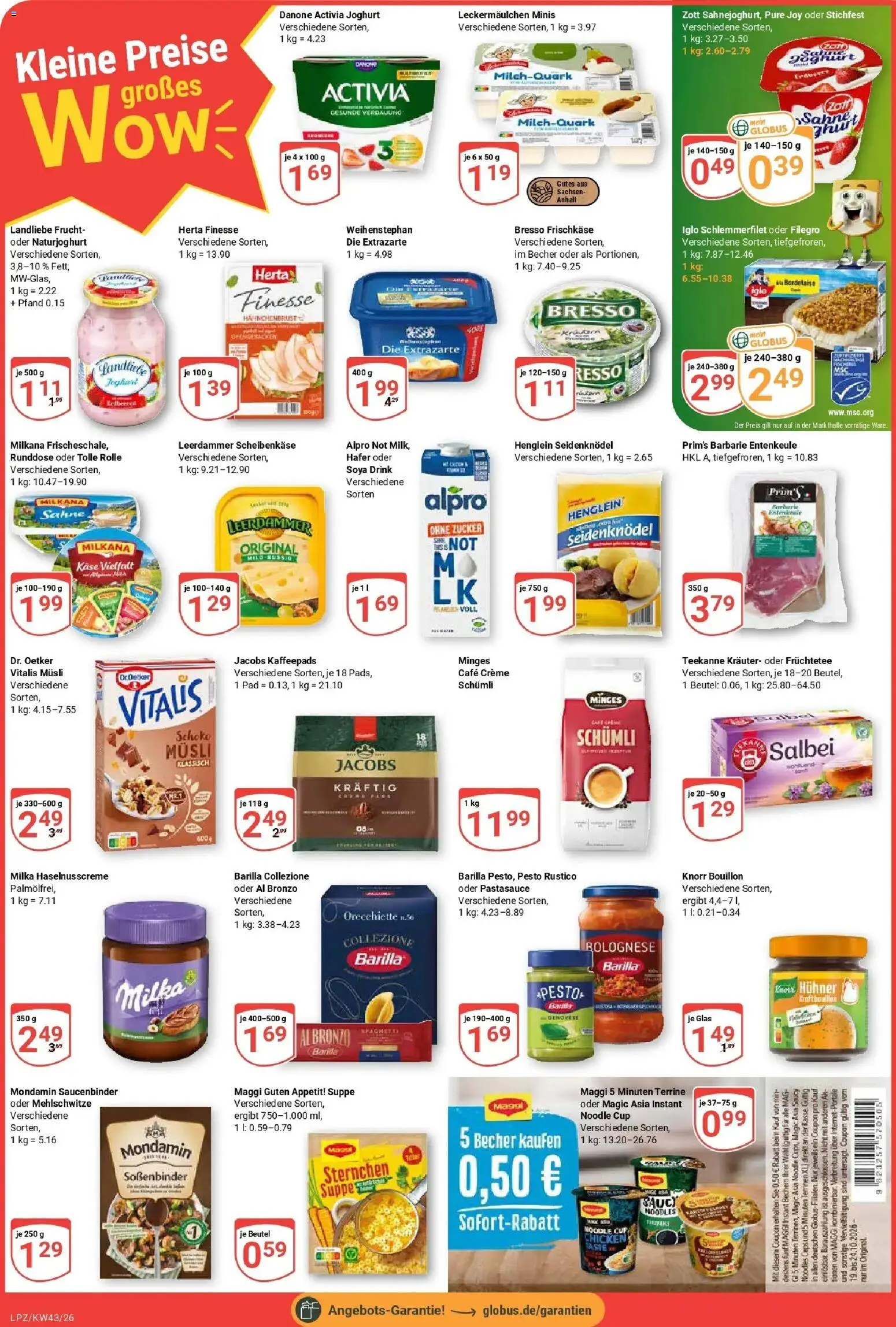 Globus Prospekt Leipzig (ab 19.10.2026) » Angebote online | Seite: 2 | Produkte: Milkana, Milka, Leerdammer, Zucker