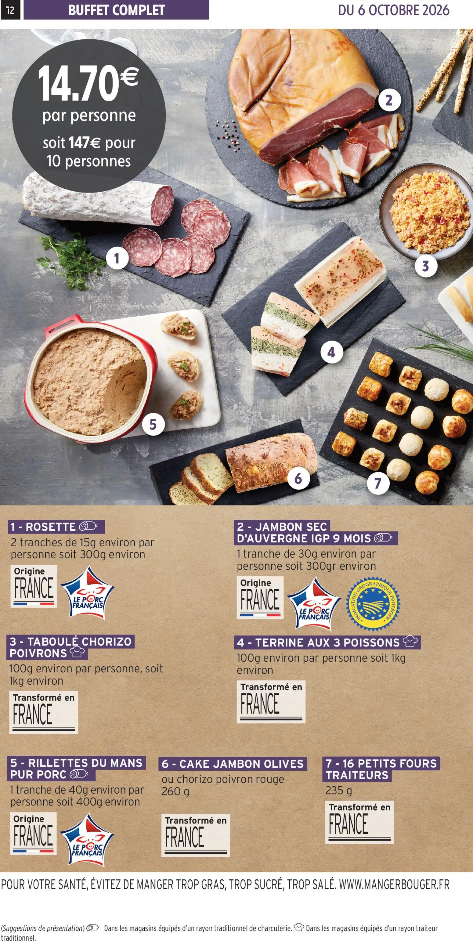 {H1} | Page: 12 | Produits: Poivrons, Poivron, Cake, Porc