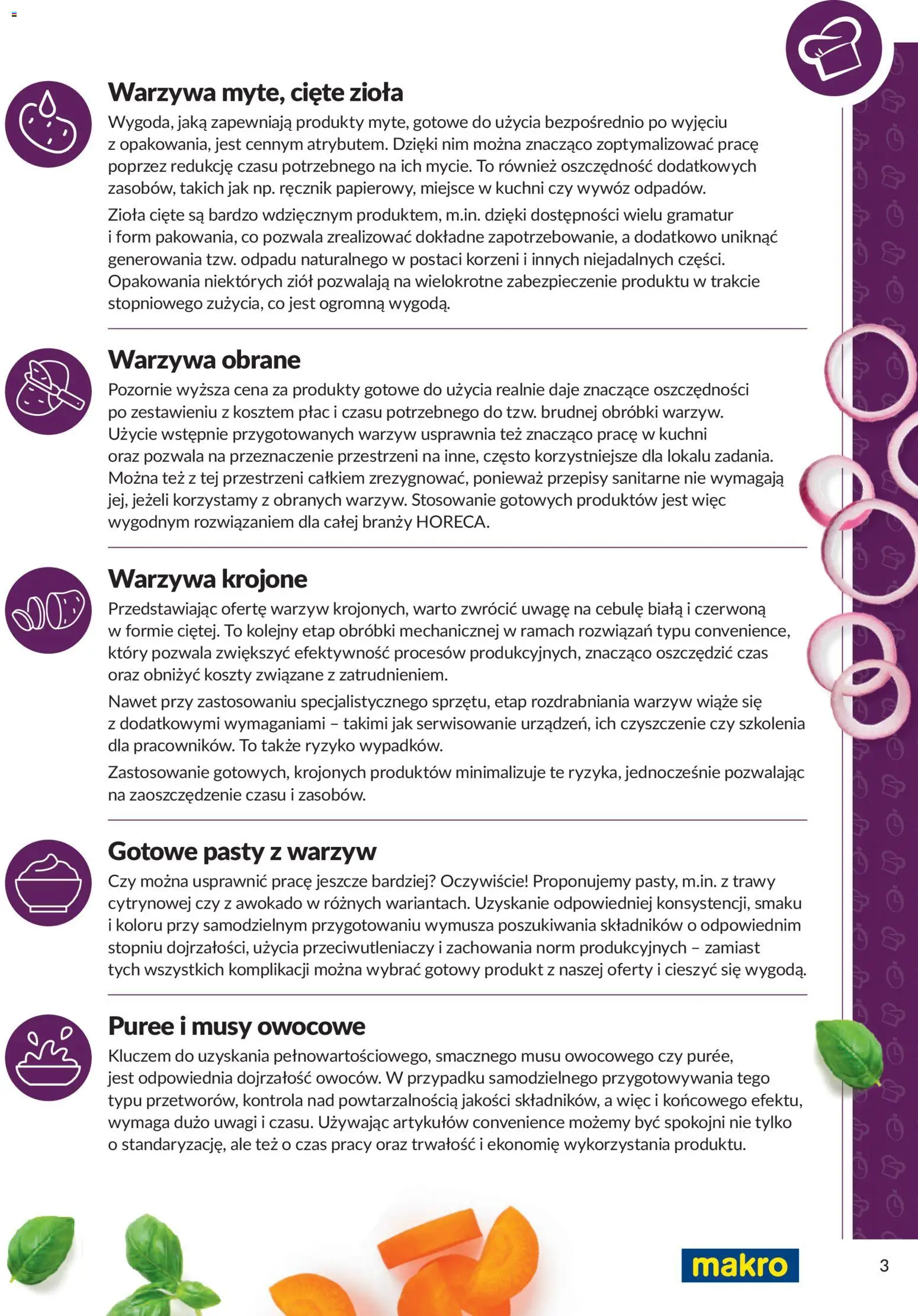 Makro Gazetka - Smart Chef Warzywa i Owoce od 01.01.2026 | Strona: 3 | Produkty: Trawy, Musy owocowe, Cebule, Warzywa