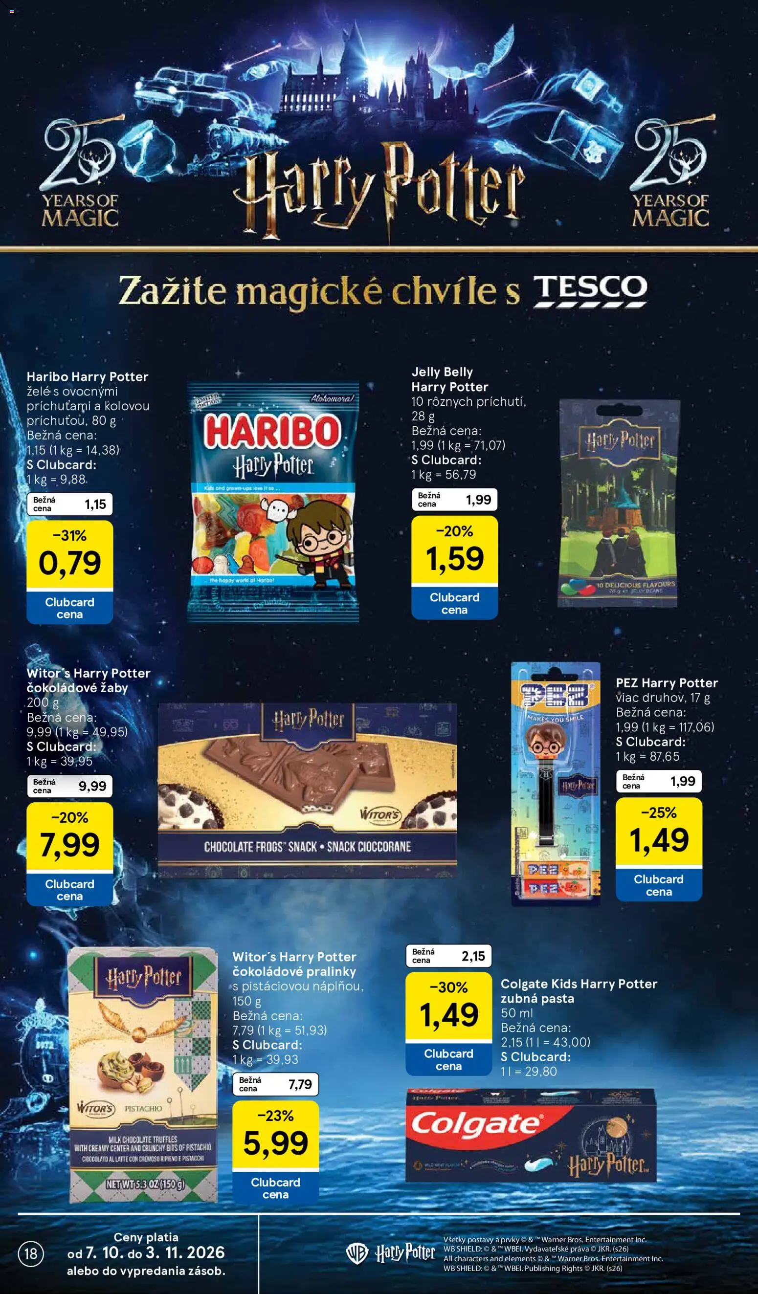 Nové Tesco akcie – leták je platný od 07.10.2026 | Strana: 18 | Produkty: Zubná pasta