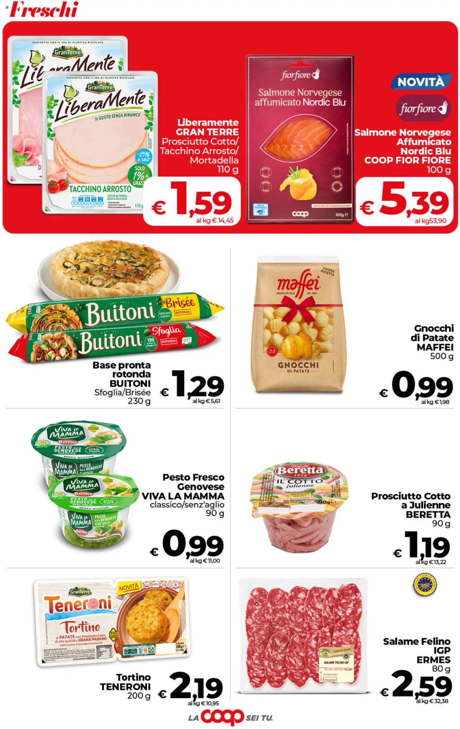 Volantino COOP del 10/07/2026 | Pagina: 14 | Prodotti: Patate, Tacchino, Mortadella, Forno