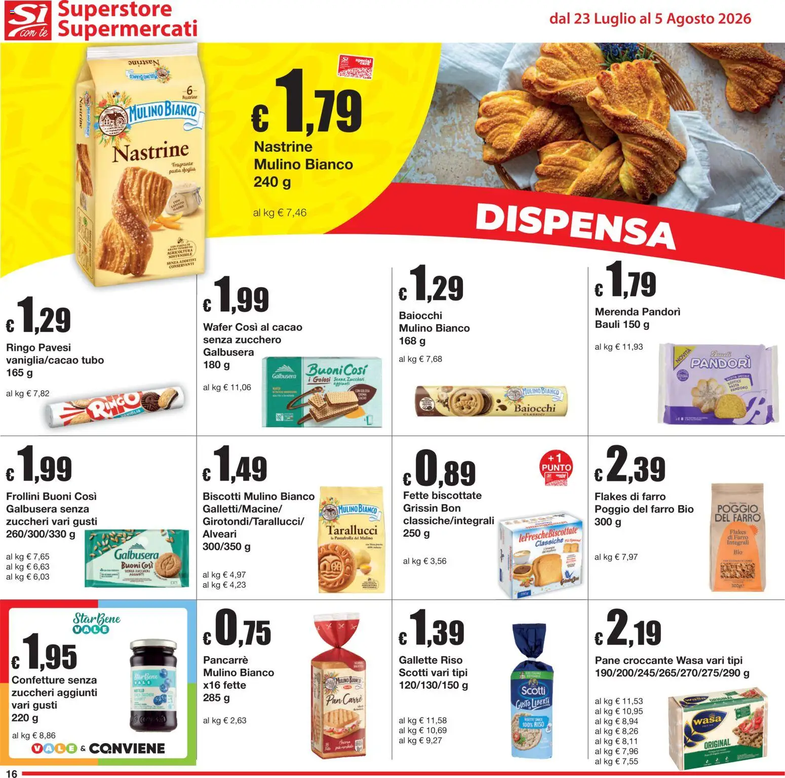 Volantino Sì con Te del 23/07/2026 | Pagina: 16 | Prodotti: Riso, Tè, Zucchero, Tubo
