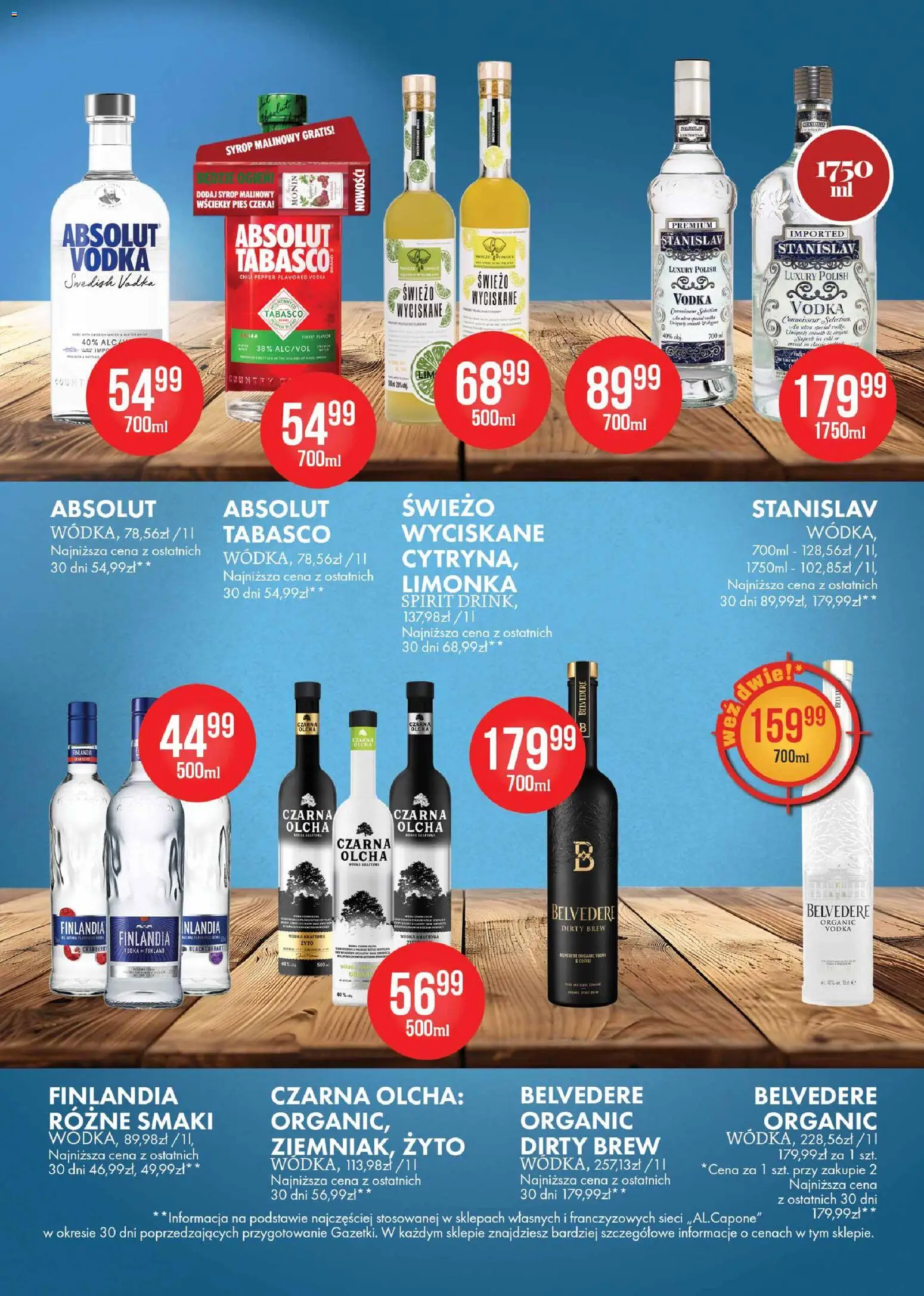 Al.Capone gazetka od 08.06.2026 | Strona: 28 | Produkty: Syrop, Limonka, Vodka, Wódka
