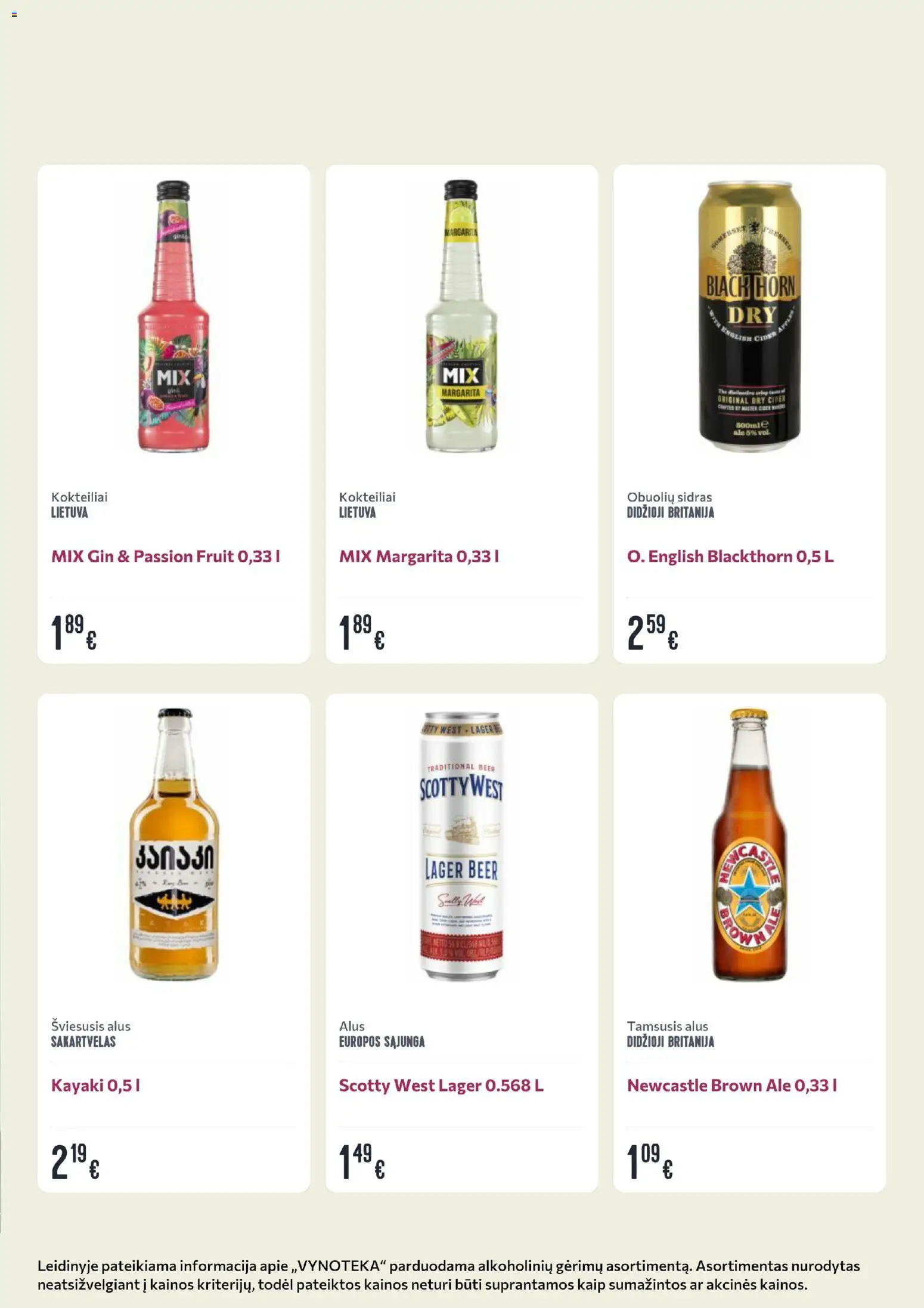 VYNOTEKA akcijos nuo 2026.08.24 | Puslapis: 22 | Prekių: Kokteiliai, Alus