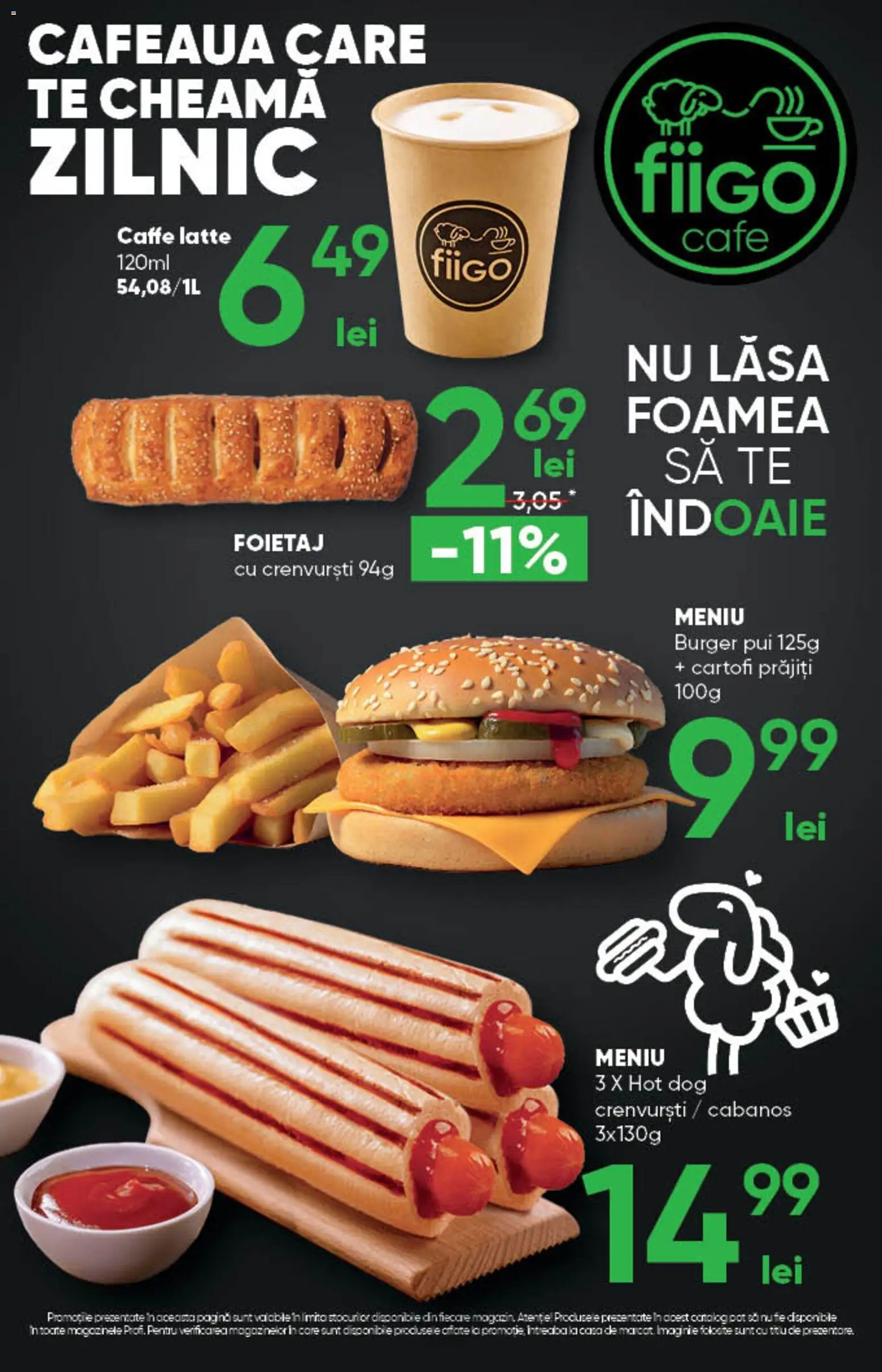 Noul catalog Profi – valabil de la 06.08.2026 | Pagină: 15 | Produse: Hacıyatmaz Kedi Oyuncağı, Crenvurști, Burger, Cartofi