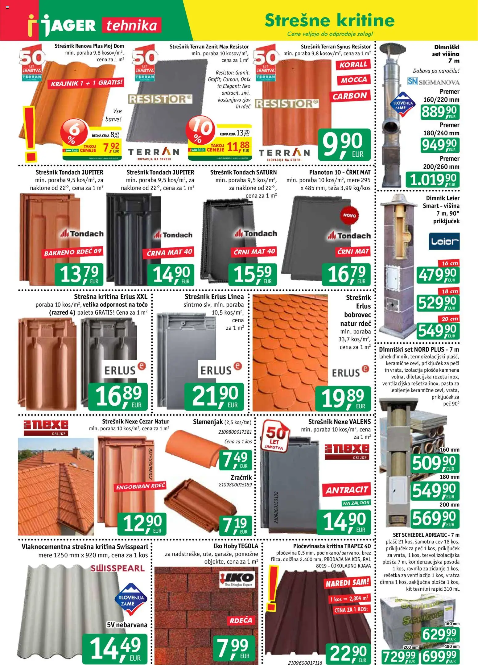 Novi Jager katalog ponudbe – veljaven od 14.10.2026 | Stran: 2 | Izdelki: Teza, Kos, Plasc