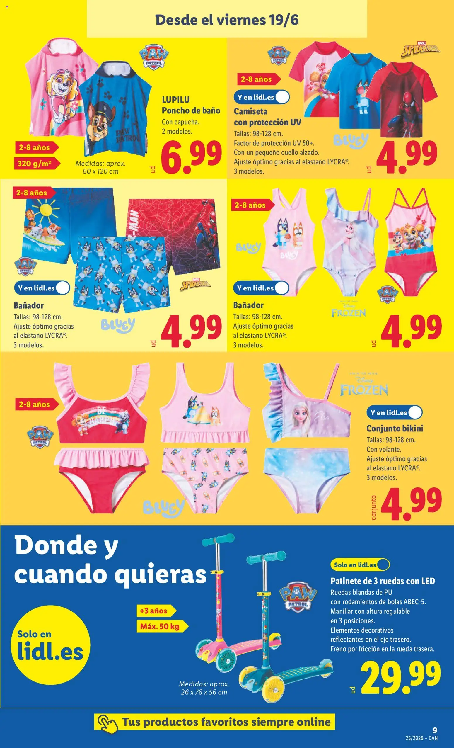 Lidl folleto de bazar Canarias │ válido desde el 15.06.2026 | Página: 25 | Productos: Patinete, Baño