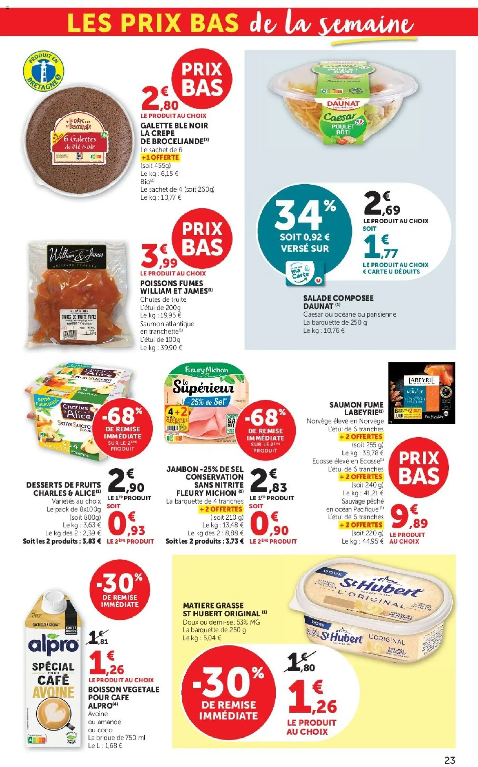 {H1} | Page: 23 | Produits: Amande, Saumon fumé, Sel, Café