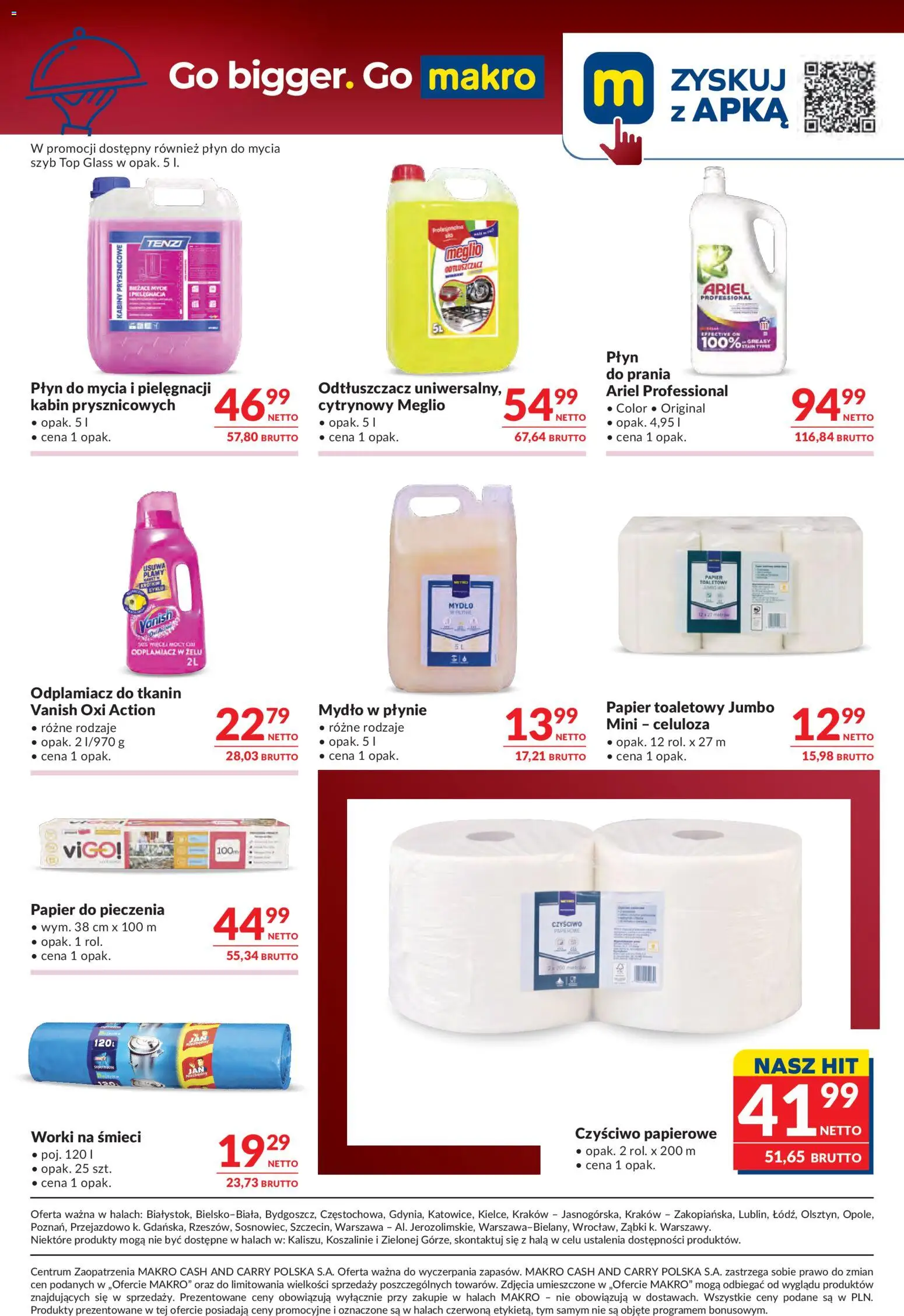 Makro gazetka - Oferta dla gastronomii od 07.07.2026 | Strona: 10 | Produkty: Płyn do mycia szyb, Mydło w płynie, Ariel, Odplamiacz