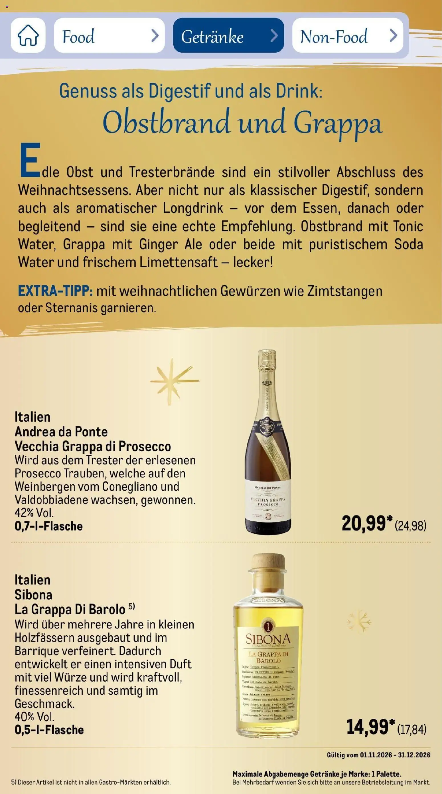 Metro Saisonkatalog Festtage voller Genuss – gültig ab 01.11.2026 | Seite: 90 | Produkte: Duft, Prosecco, Obst