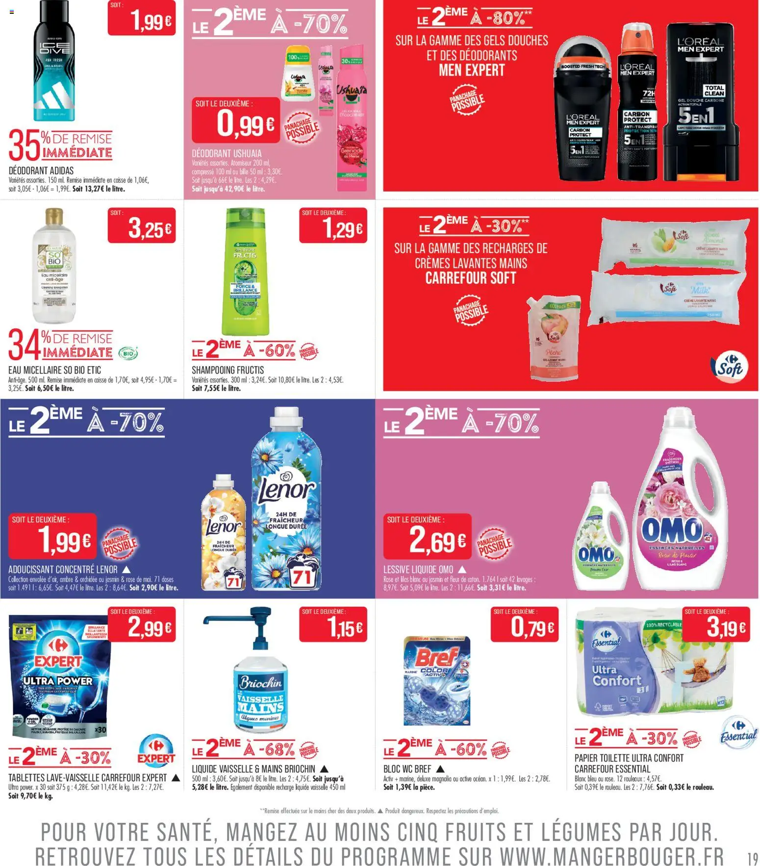 {H1} | Page: 19 | Produits: Papier toilette, Lenor, Liquide vaisselle, Crème