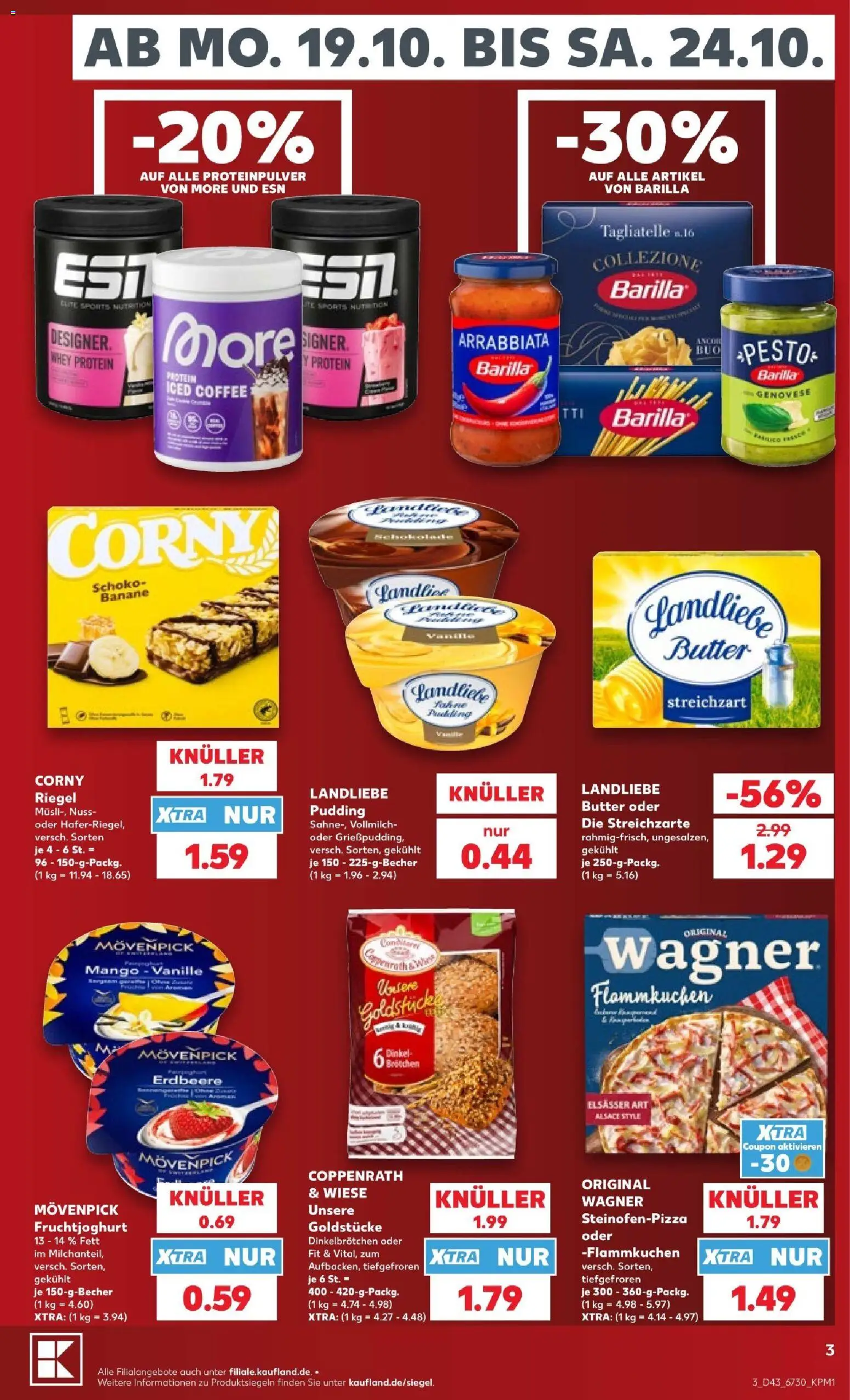 Kaufland Prospekt Zeitz – gültig ab 18.10.2026 | Seite: 3 | Produkte: Butter, Fruchtjoghurt, Pudding, Vanille
