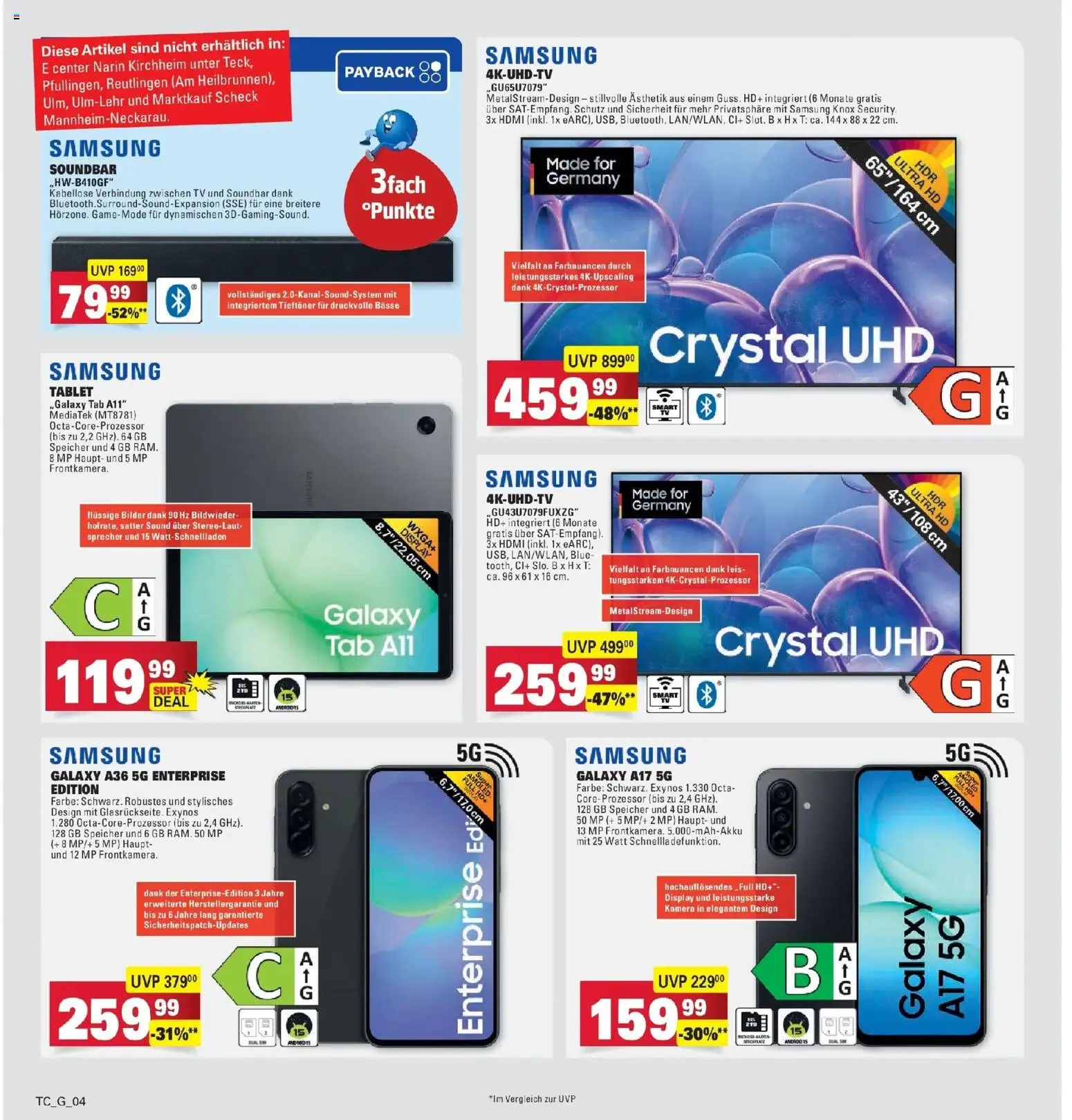 Marktkauf Prospekt Kirchheim – gültig ab 29.06.2026 | Seite: 38 | Produkte: Kamera, Samsung, Soundsystem, Tablet