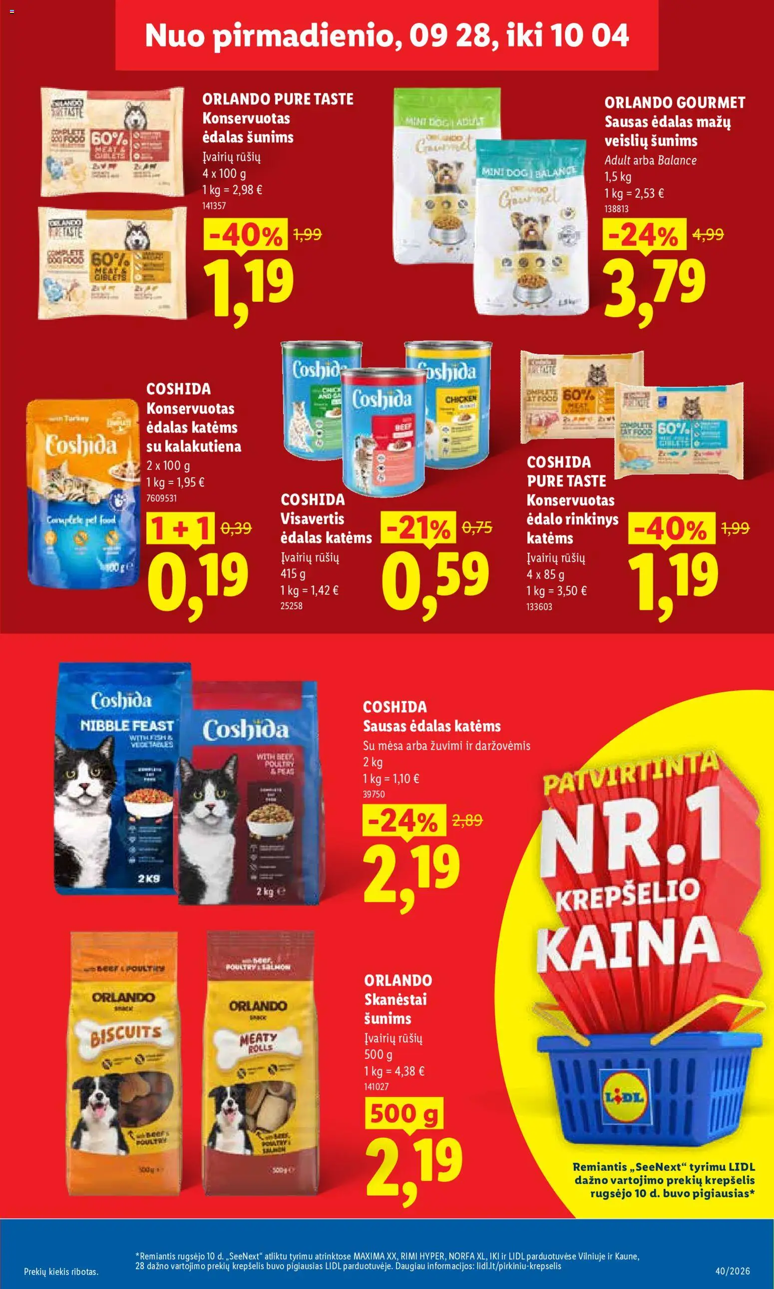 LIDL akcijos nuo 2026.09.28 | Puslapis: 17 | Prekių: Krepšelis