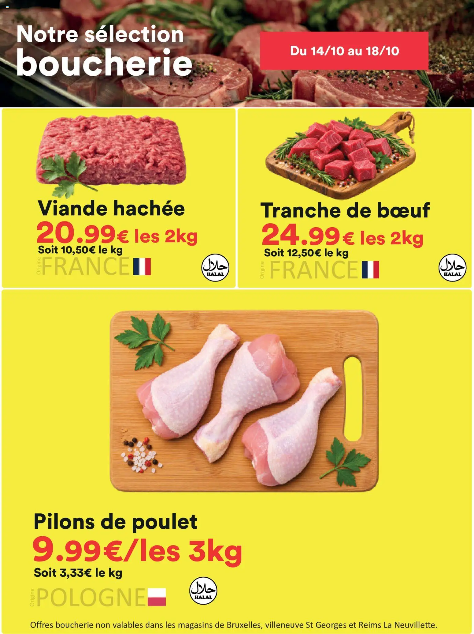 {H1} | Page: 2 | Produits: Viande hachée, Pilons, Pilons de poulet, Viande