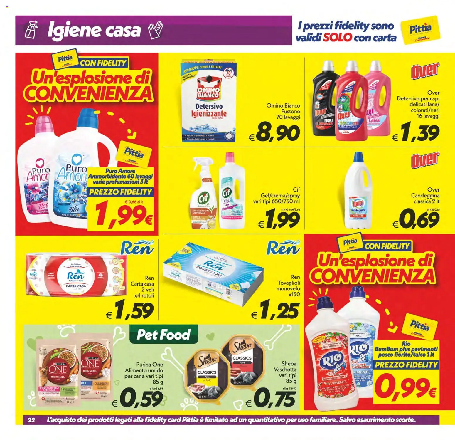 Volantino SuperConveniente del 22/09/2026 | Pagina: 22 | Prodotti: Paté, Ammorbidente, Sgrassatore, Profumo