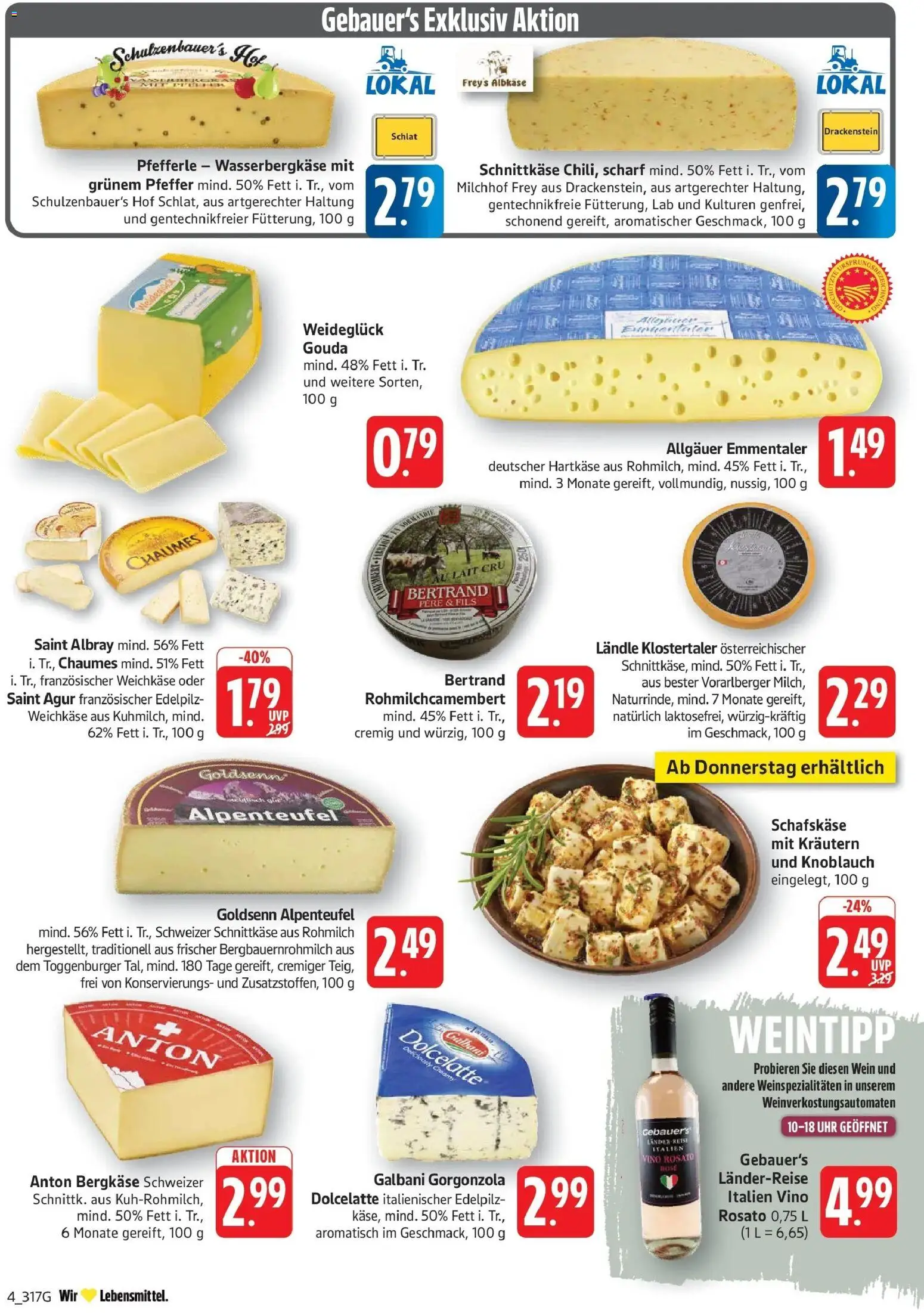 Edeka Prospekt Filderstadt-Bonlanden (ab 31.08.2026) » Angebote Online | Seite: 4 | Produkte: Pfeffer, Wein, Uhr, Schafskase