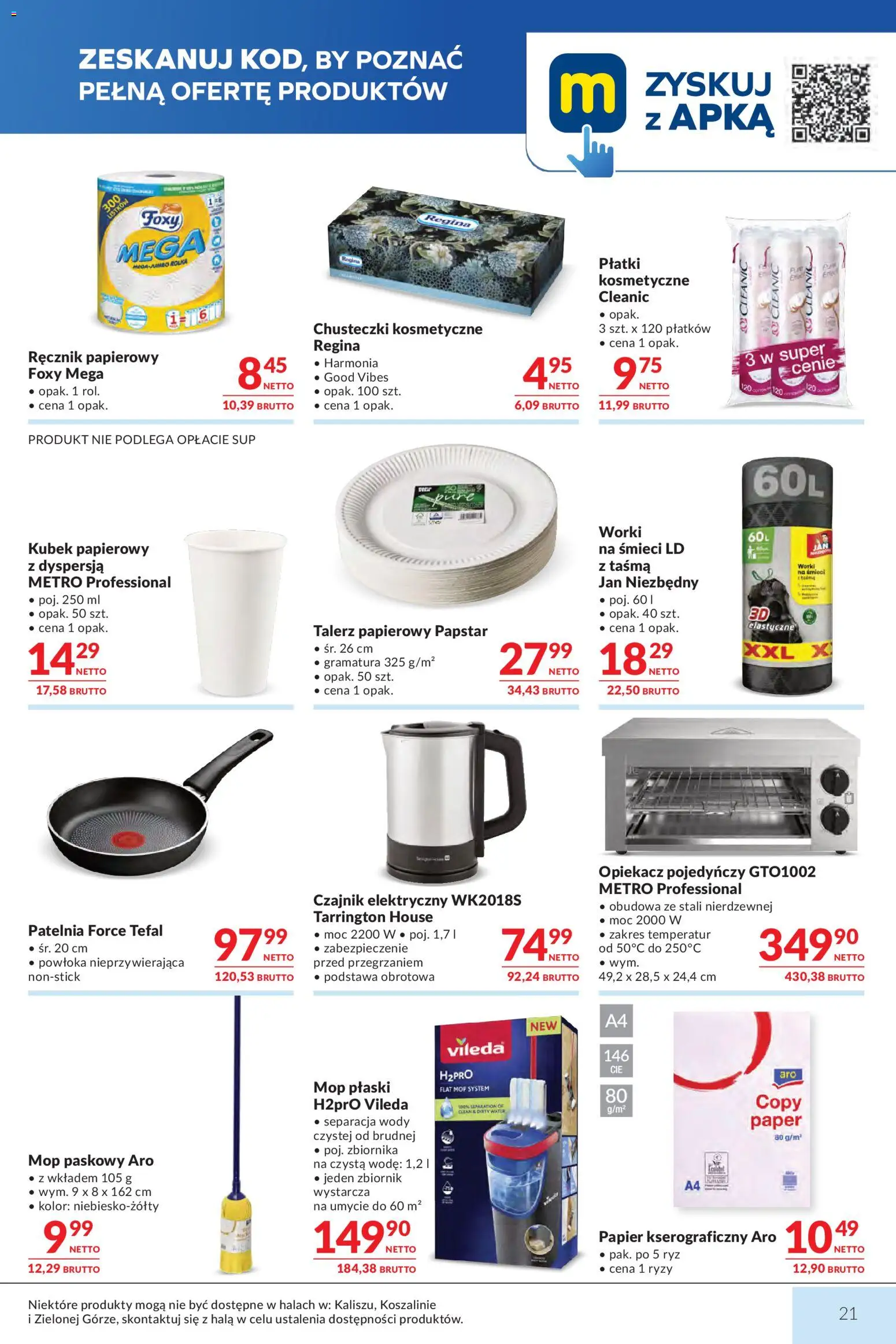 Makro gazetka od 29.09.2026 | Strona: 21 | Produkty: Opiekacz, Ryż, Płatki, Vileda