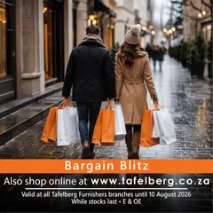 Tafelberg Furnishers specials catalogue – valid from 01/08/2026