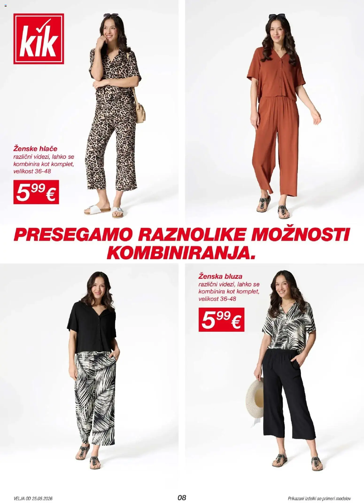 Novi Kik katalog ponudbe – veljaven od 21.05.2026 | Stran: 8 | Izdelki: Bluza, Hlace