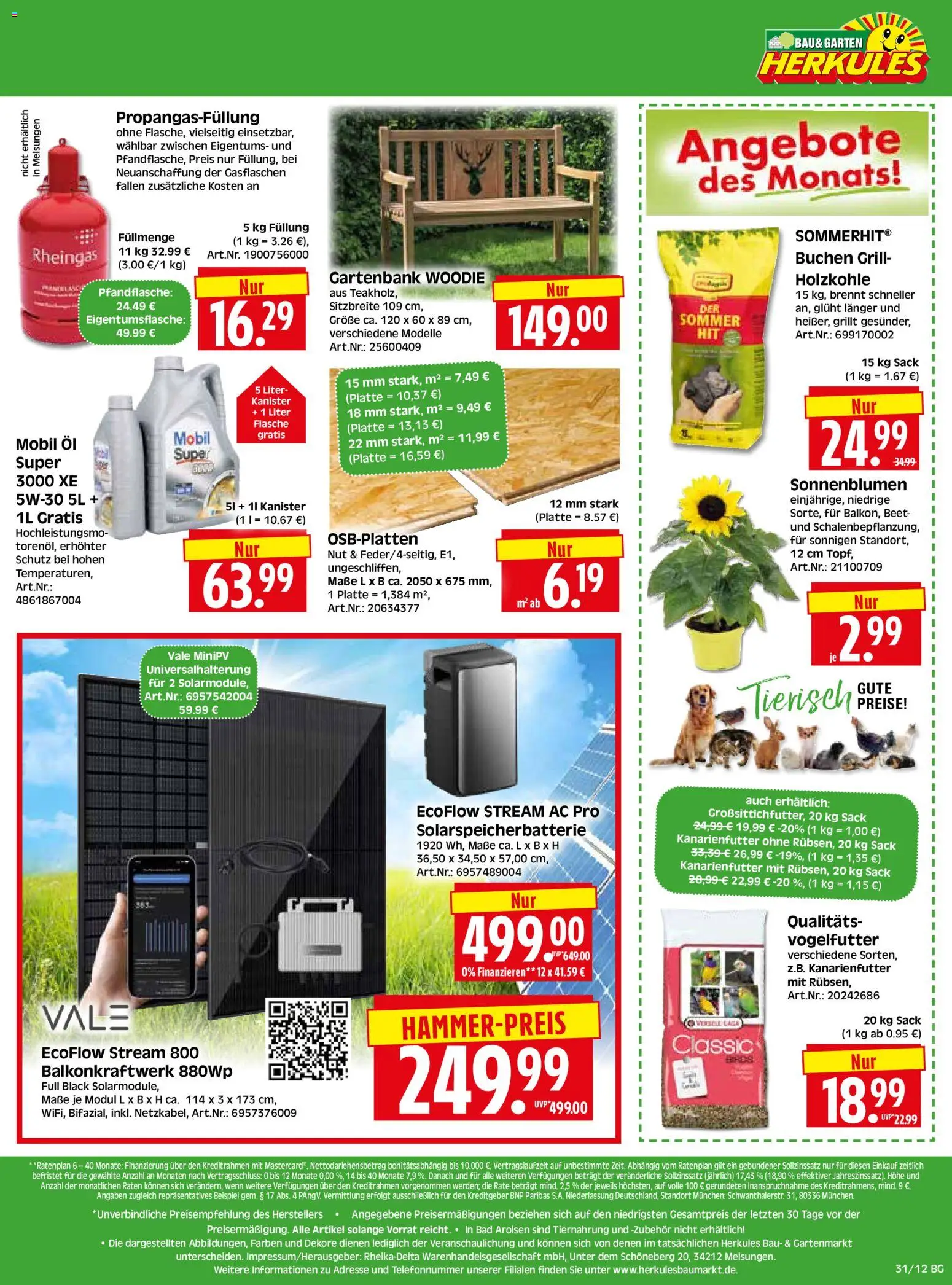 HERKULES Bau & Garten – gültig ab 27.07.2026 | Seite: 12 | Produkte: Grill, Öl, Bad