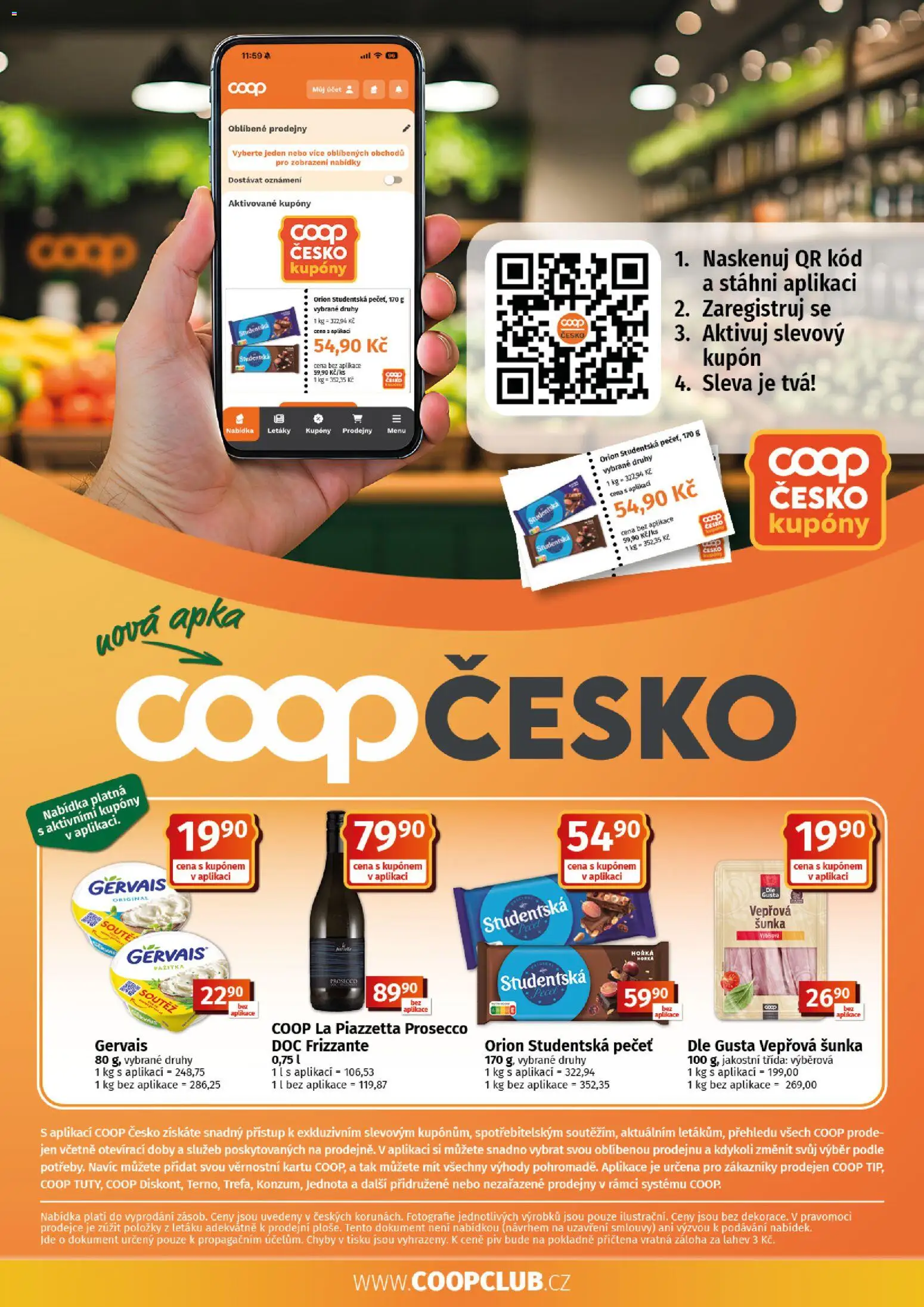 Coop leták - Tuty od 23.09.2026 | Strana: 10 | Produkty: Prosecco, Šunka, Studentská pečeť, Láhev