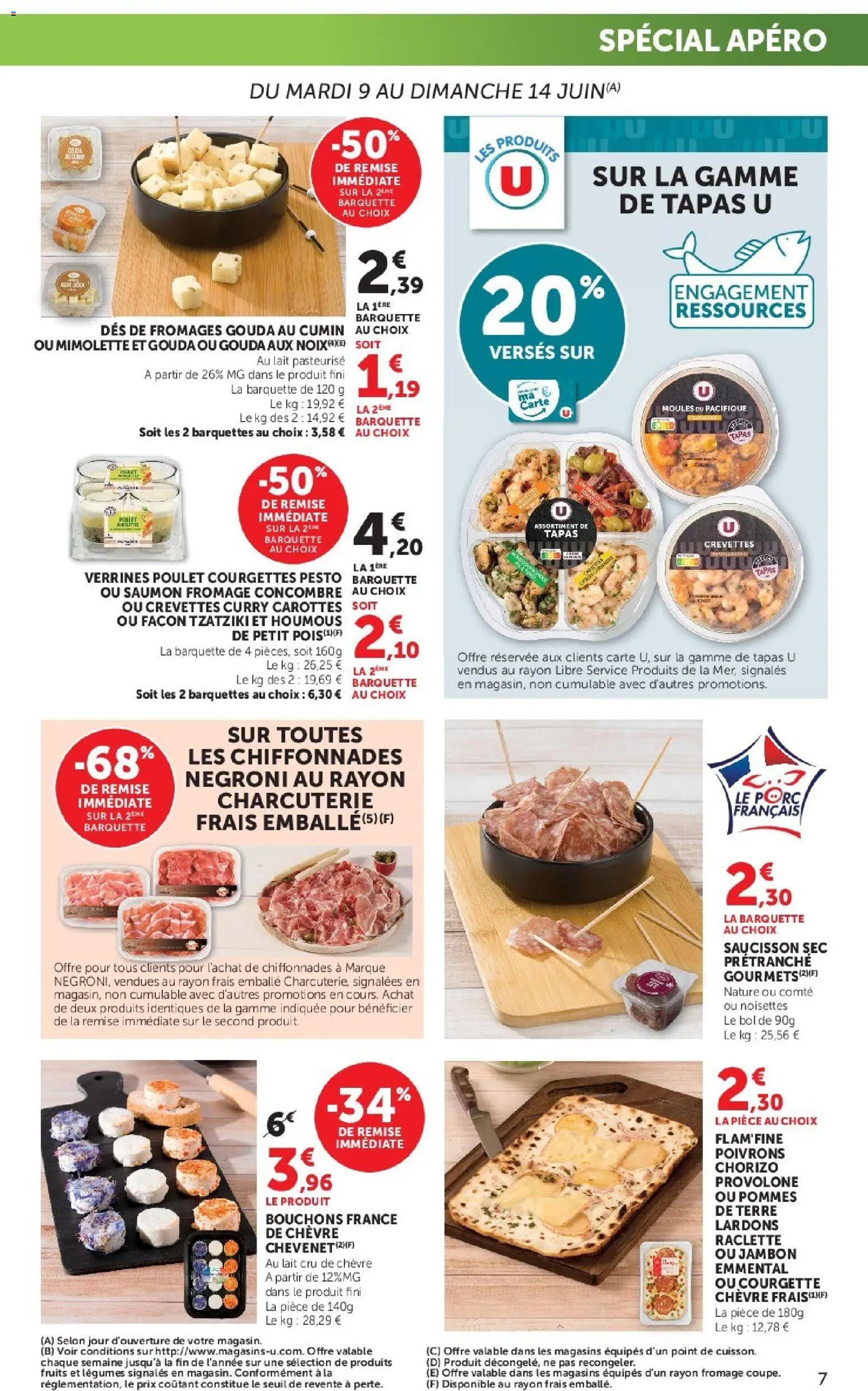 {H1} | Page: 7 | Produits: Saucisson, Noisettes, Crevettes, Verrines