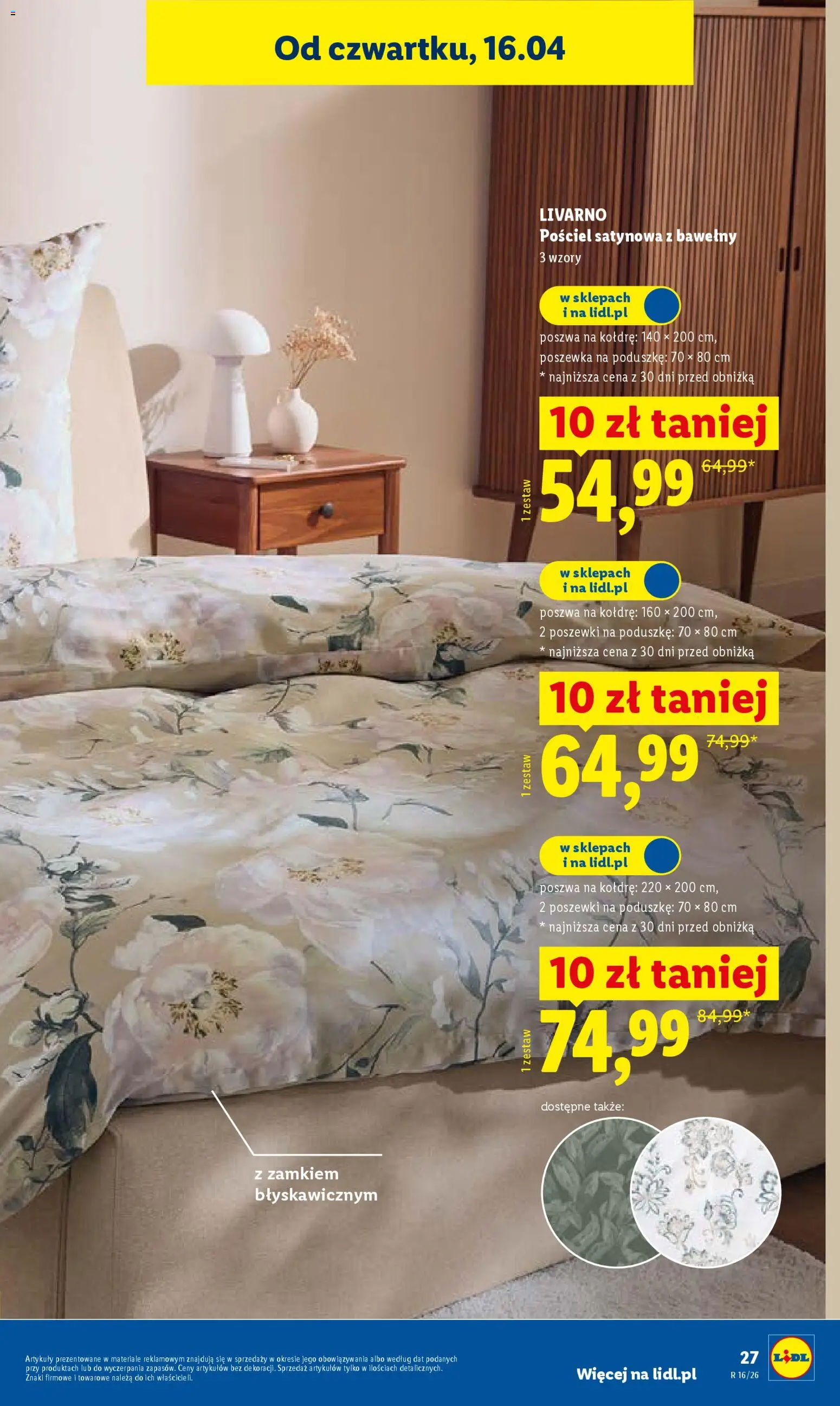 Lidl Katalog od 13.04.2026 | Strona: 33 | Produkty: Pościel, Pościel satynowa