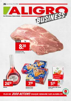 Aligro aktionen Business Chavannes, Matran, Genève, Sion ab 22.06.2026 gültig