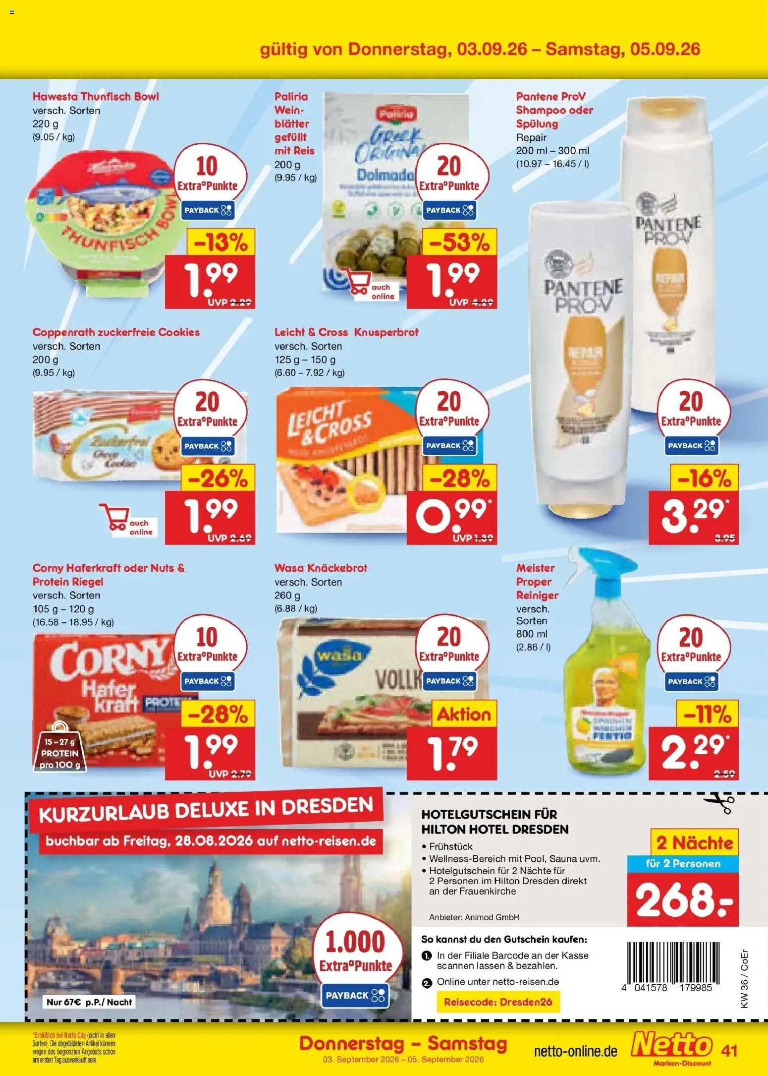 Netto Marken-Discount Prospekt Weimar – gültig ab 31.08.2026 | Seite: 53 | Produkte: Spülung, Wasa knackebrot, Wein, Reis
