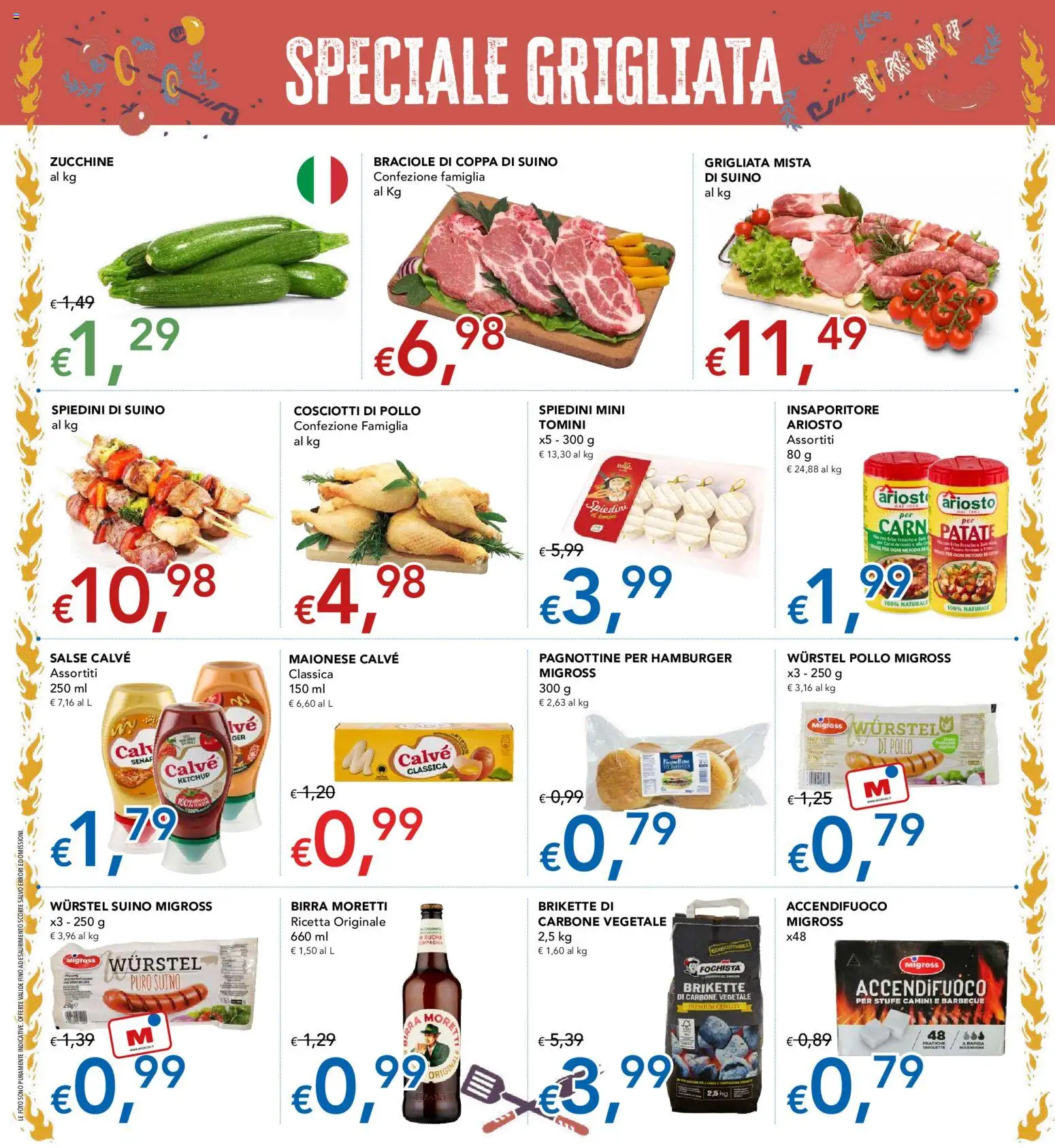 Volantino Migross del 12/08/2026 | Pagina: 7 | Prodotti: Carbone, Pollo, Barbecue, Wurstel