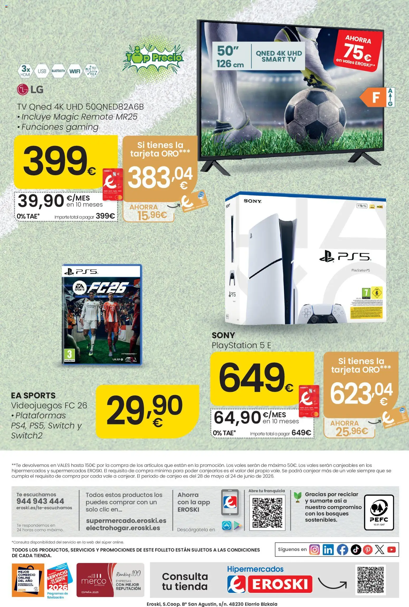 Eroski Ofertones de verano │ válido desde el 28.05.2026 | Página: 12 | Productos: Té, Playstation