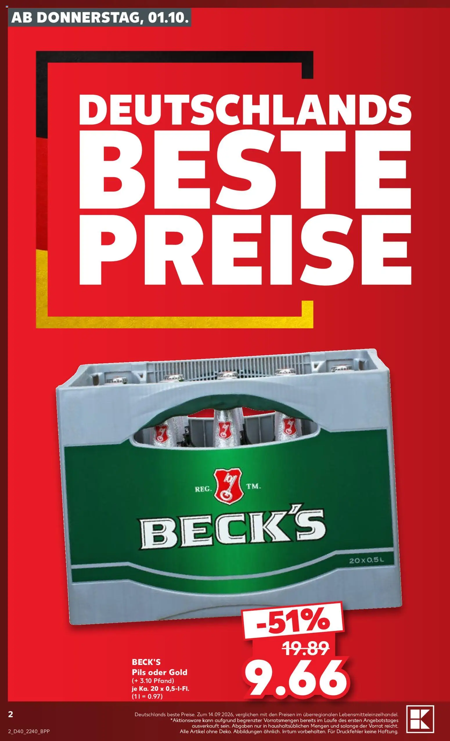 Kaufland Německo leták od 01.10.2026 | Strana: 2