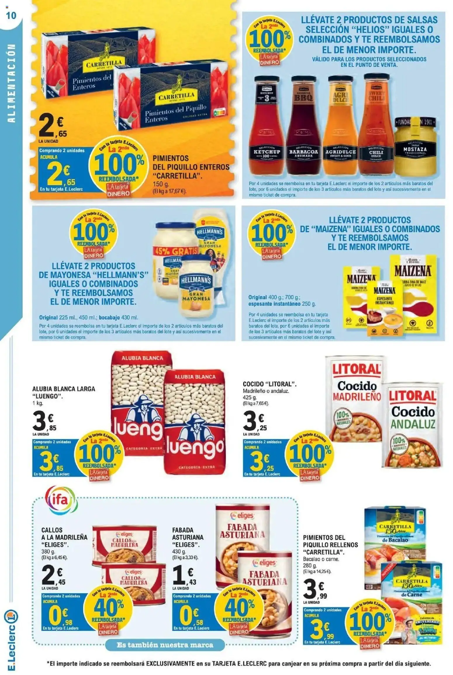 E.Leclerc Megames 1 │ válido desde el 23/09/2026 | Página: 10 | Productos: Maíz, Té, Mayonesa, Mostaza