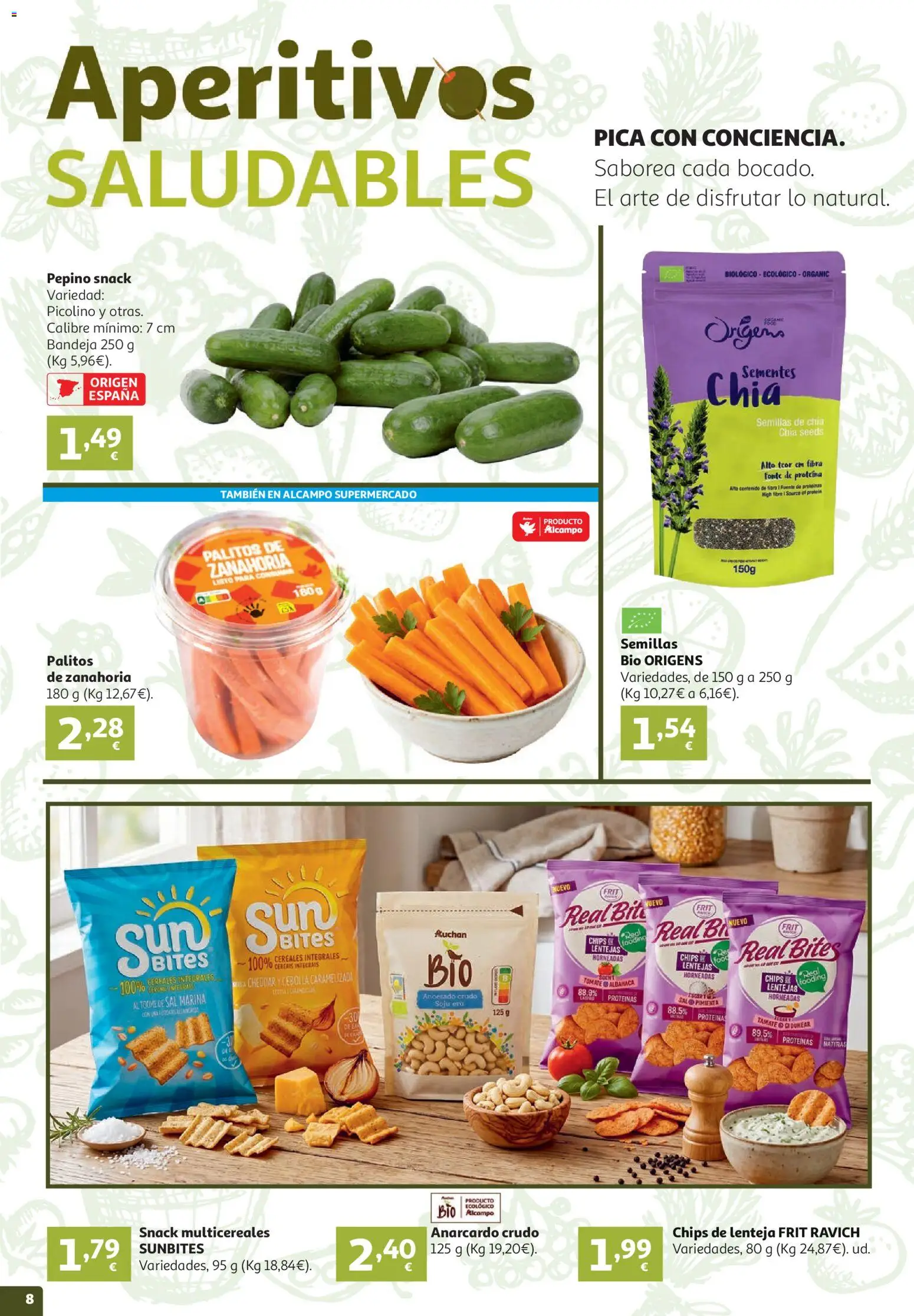 Alcampo -  HP Unico │ válido desde el 16.06.2026 | Página: 8 | Productos: Cereales, Zanahoria, Παγωμένο τσάι, Bandeja