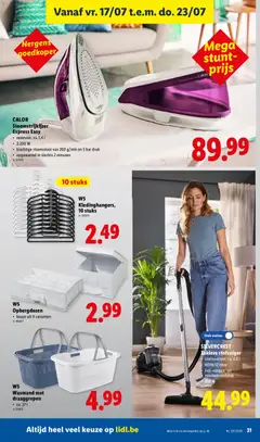 SILVERCREST Zakloze stofzuiger, stofreservoir: ca. 0,6 l, HEPA 12 filter, incl. voegen- en meubelmondstuk, 850 W - Voorbeeld van een folder van Lidl, geldig van 13/07/2026 | Pagina: 31 | Producten: Stofzuiger