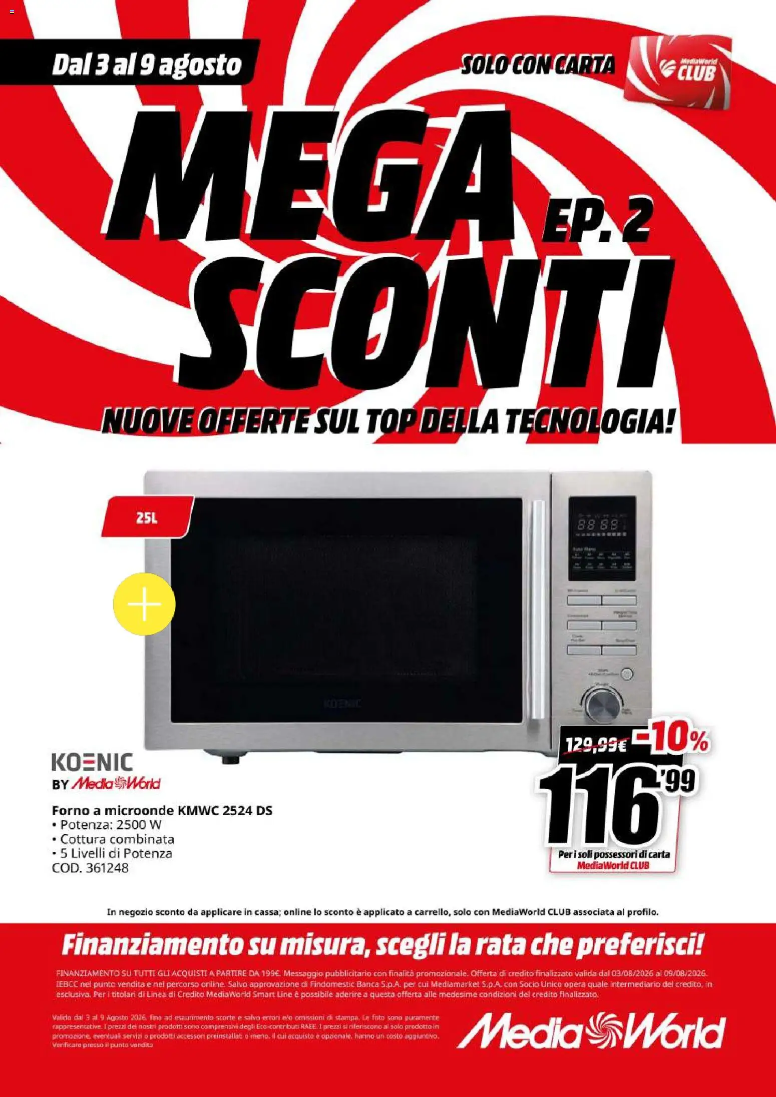 Volantino Media World del 03/08/2026 | Pagina: 50