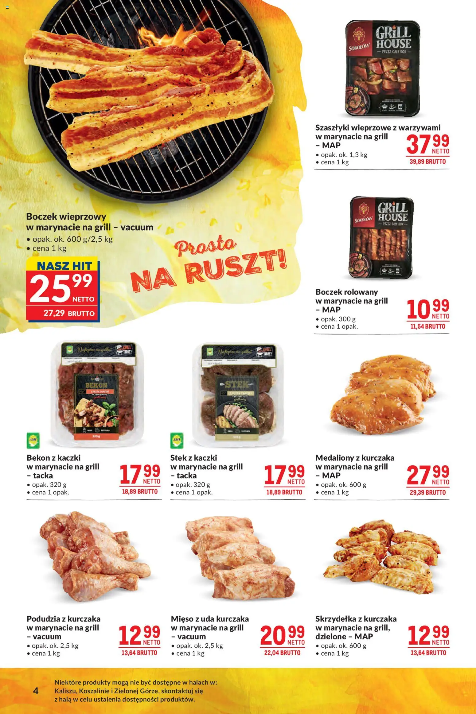 Makro gazetka - Grill Ogród od 26.05.2026 | Strona: 4 | Produkty: Mięso, Boczek wieprzowy, Bekon, Ruszt