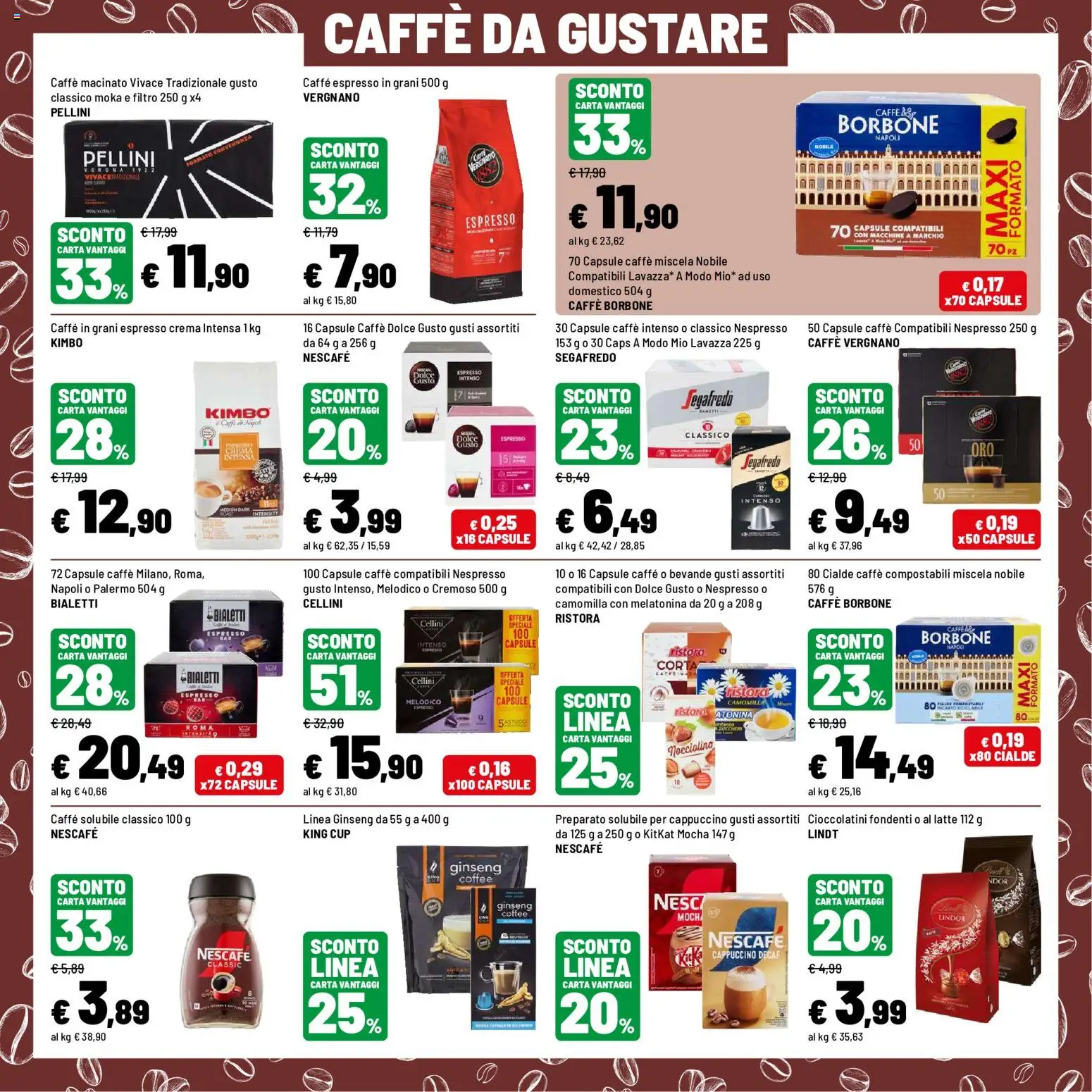 Volantino Iper del 12/10/2026 | Pagina: 17 | Prodotti: Cappuccino, Bevande, Lavazza, Pellini
