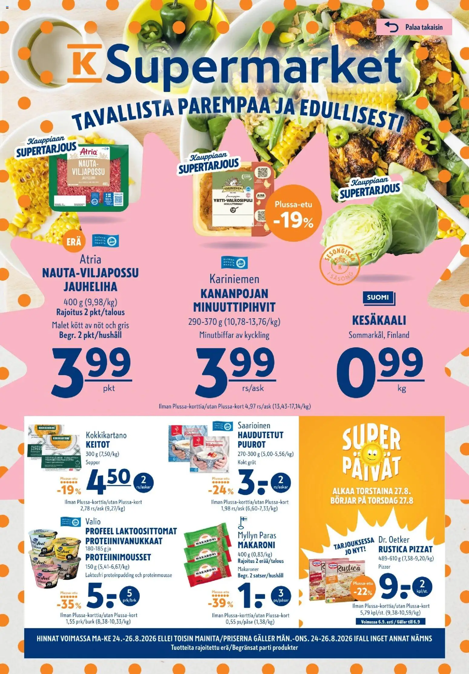 K-Supermarket tarjoukset – voimassa 24/08/2026 alkaen | Sivu: 1
