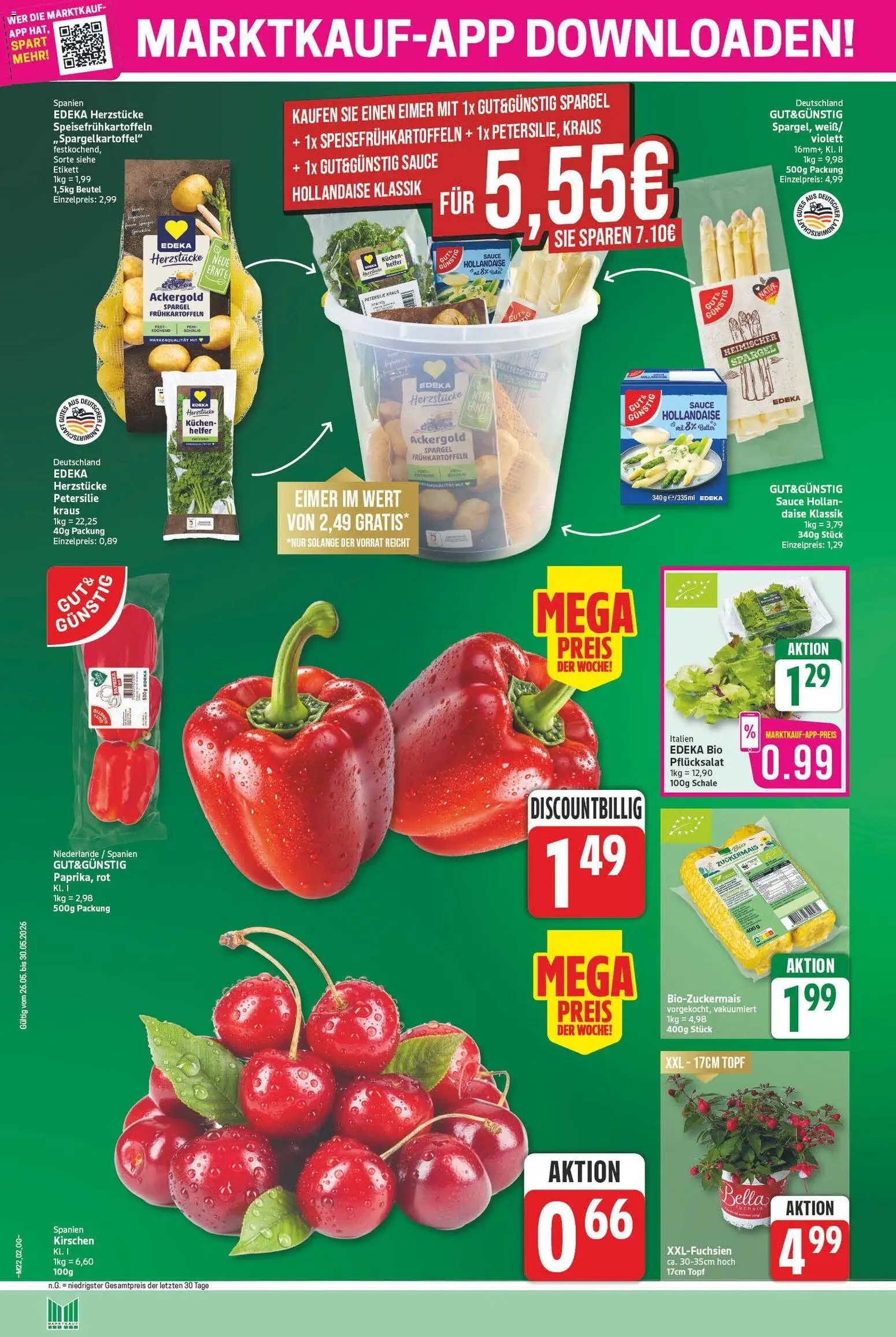 Marktkauf Prospekt – gültig ab 26.05.2026 | Seite: 2 | Produkte: Butter, Spargel, Paprika, Petersilie