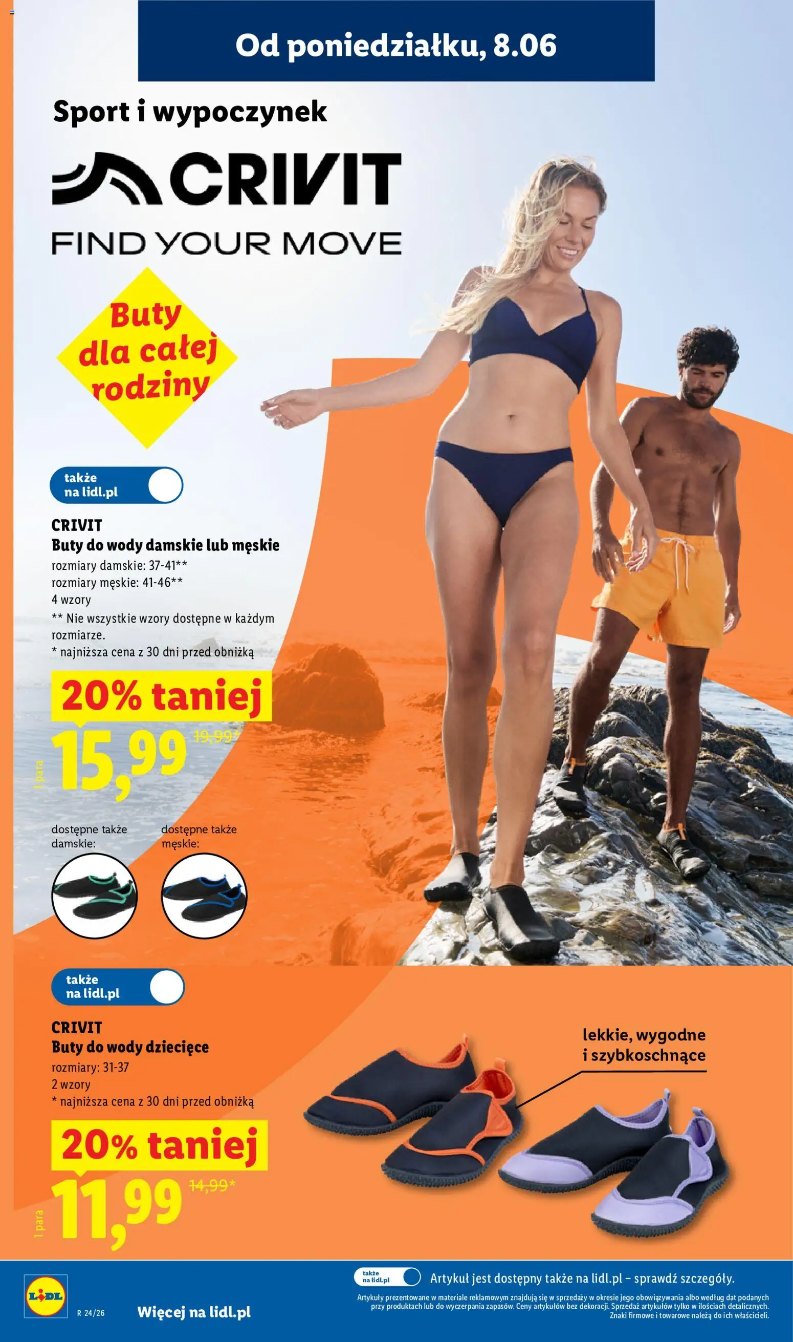 Lidl Katalog od 08.06.2026 | Strona: 14 | Produkty: Buty, Buty do wody