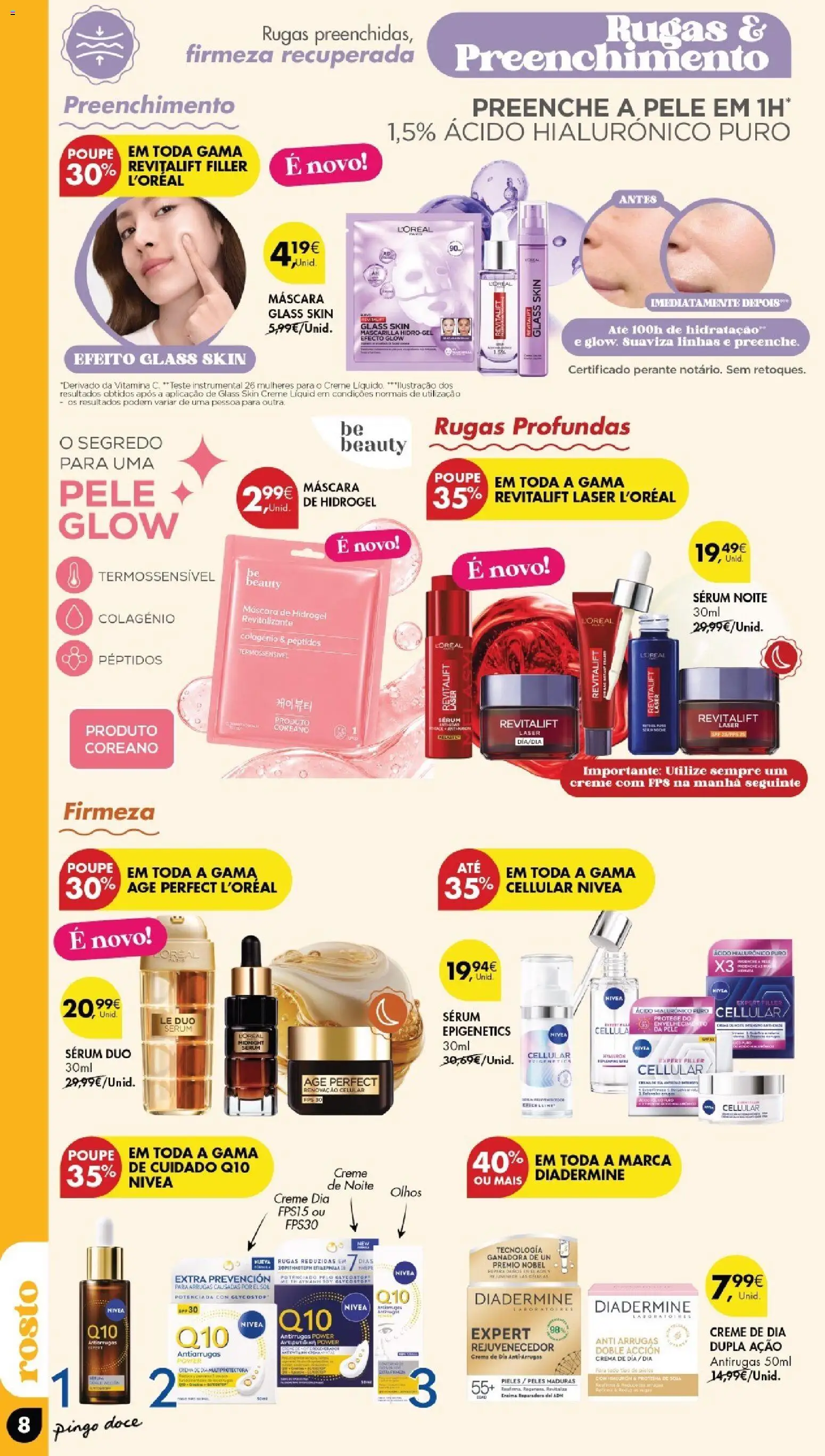 Pingo Doce Beleza │ válido de 18/08/2026 | Página: 8 | Produtos: Soja, Sérum, Creme, Proteina