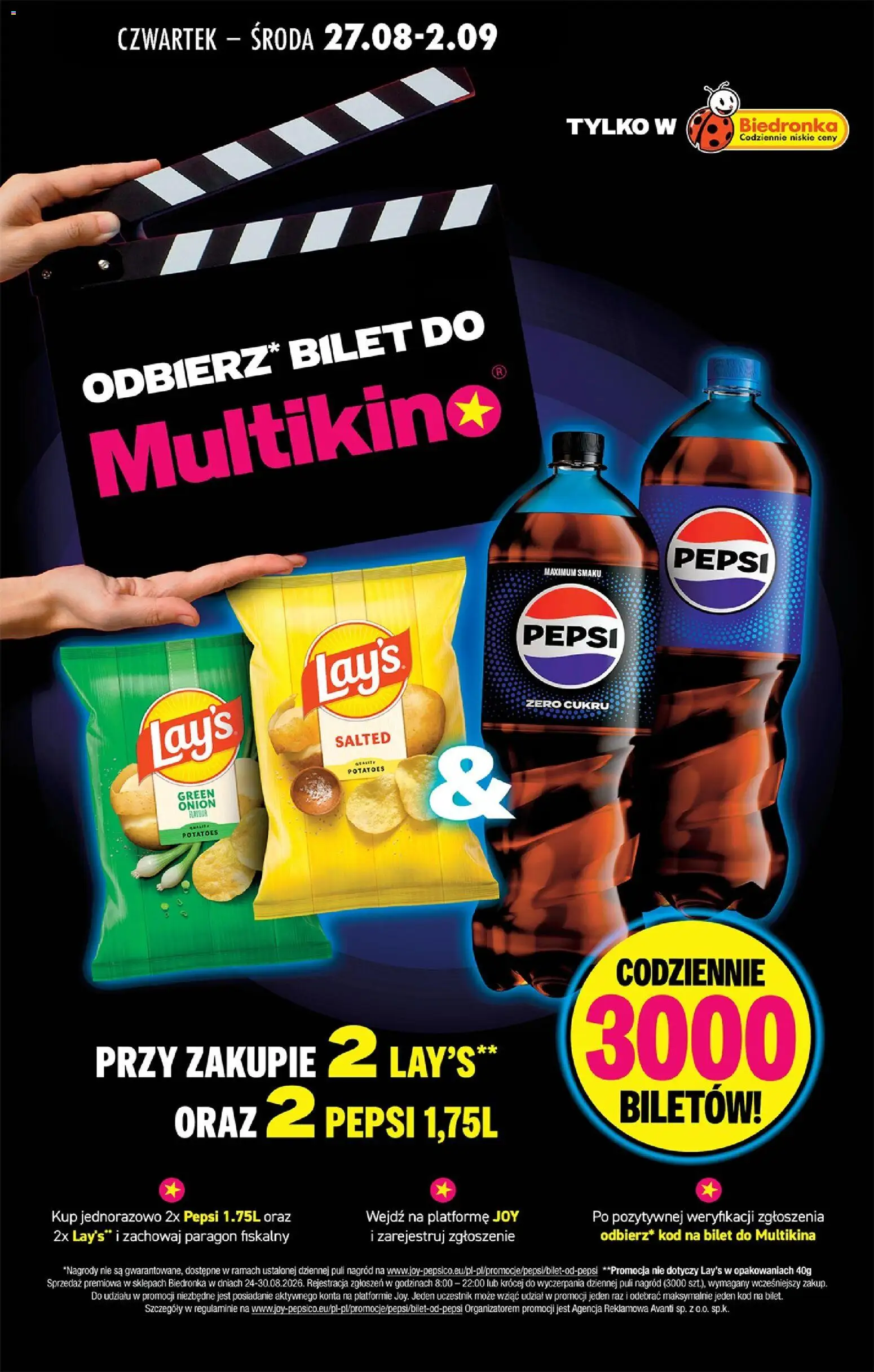 Biedronka Polsko leták - Codziennie niskie ceny od 27.08.2026 | Strana: 70 | Produkty: Pepsi, Lay's, Avanti