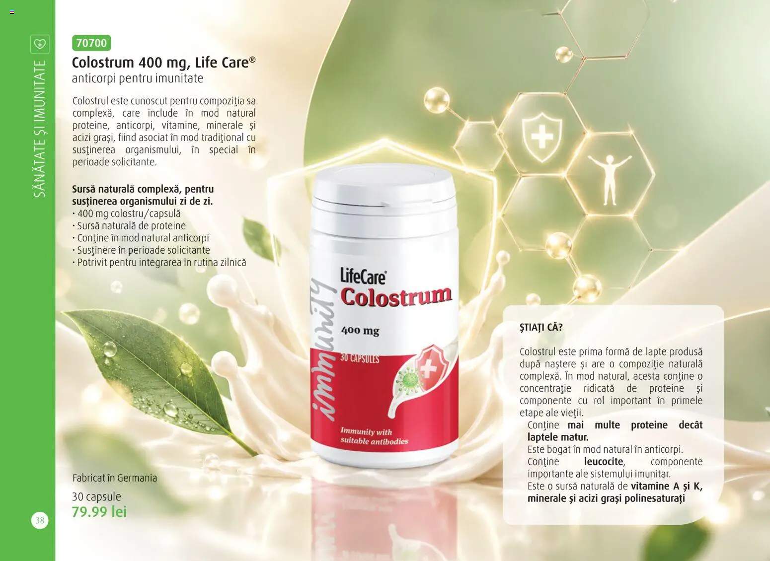 Noul catalog Life Care – valabil de la 01.10.2026 | Pagină: 40 | Produse: Proteine, Lapte