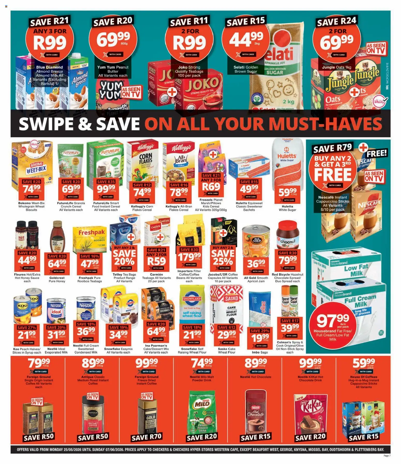 New Checkers catalogue – valid from 25.05.2026 | Page: 7 | Products: Corn, Butter, Powder, Sauce