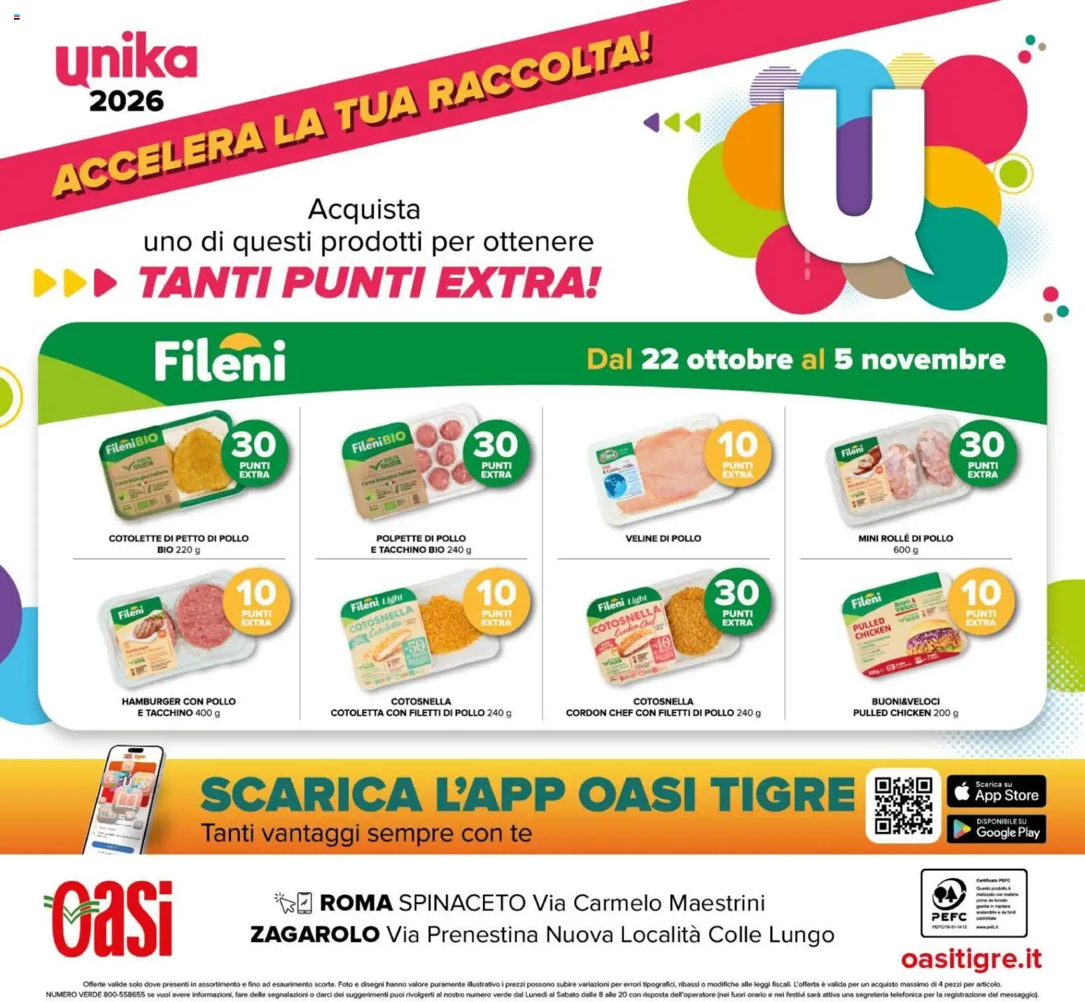 Volantino Oasi del 22/10/2026 | Pagina: 32 | Prodotti: Pollo, Veline, Tacchino, Polpette