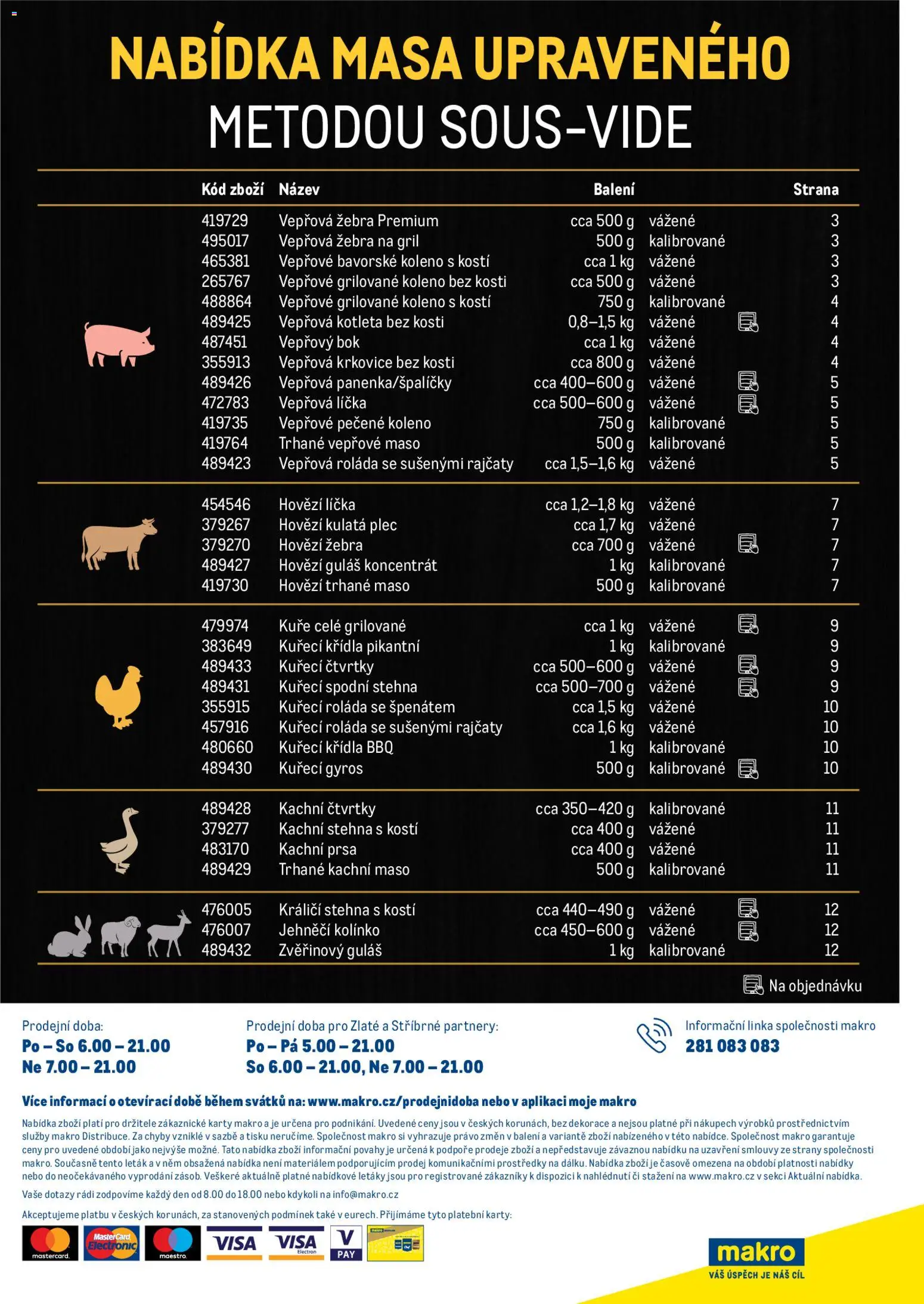 Makro leták - Maso upravené metodou sous-vide od 01.11.2025 | Strana: 14 | Produkty: Kotleta, Gyros, Vepřová kotleta, Krkovice bez kosti