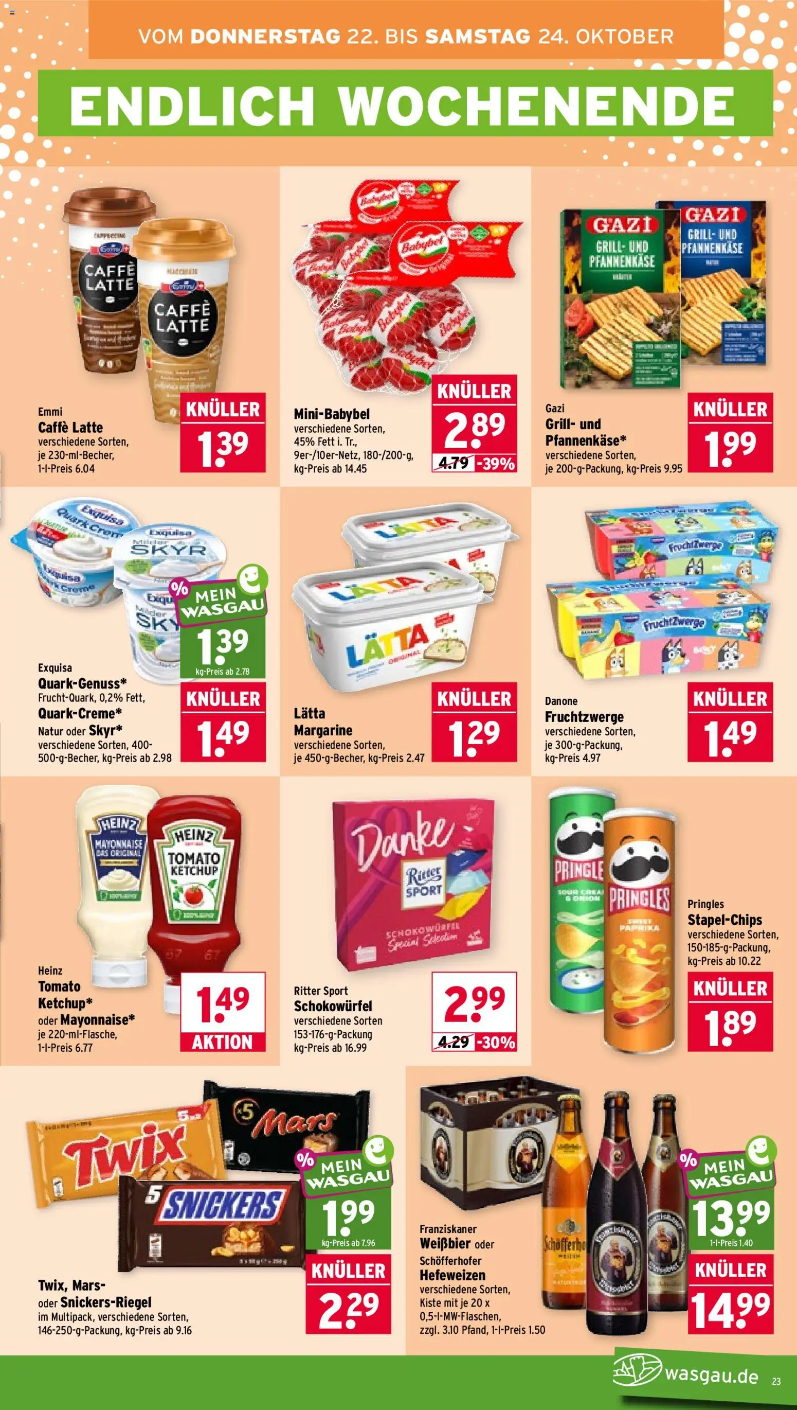 Wasgau Prospekt – gültig ab 19.10.2026 | Seite: 23 | Produkte: Grill, Mayonnaise, Babybel, Ketchup